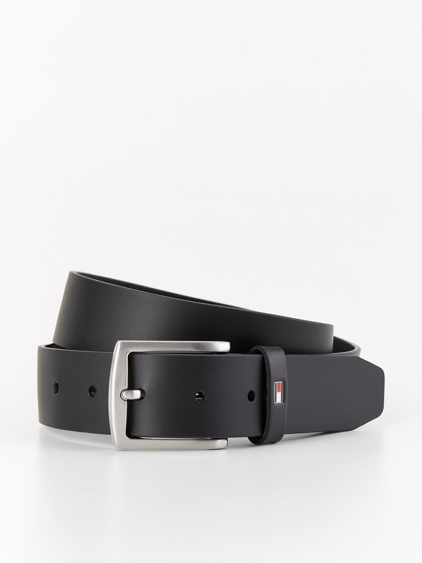 Tommy Hilfiger New Denton 3.5cm Leather Belt - Black