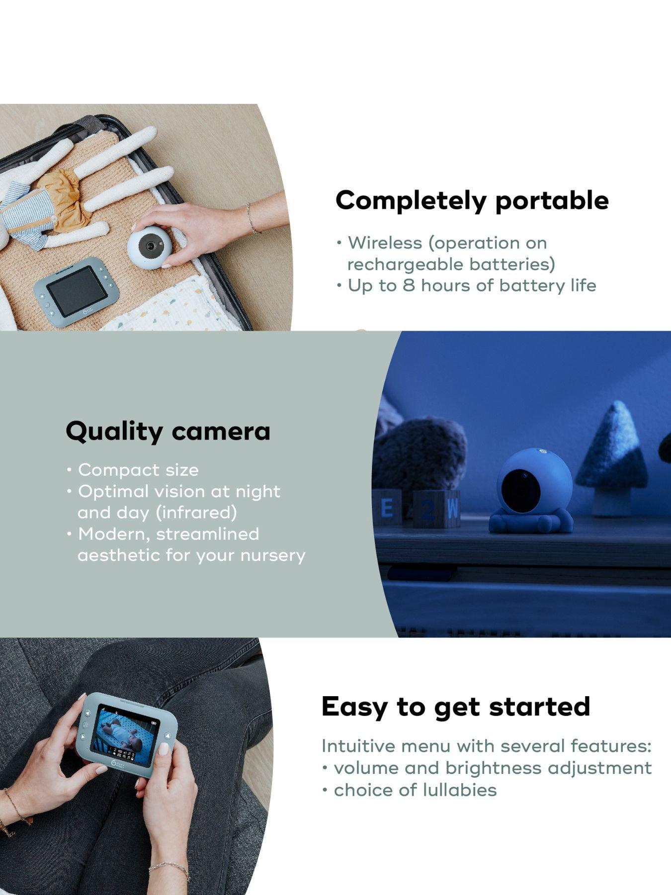 Image 5 of 7 of Babymoov Yoo Roll Wire-Free Baby Monitor&nbsp;- Blue