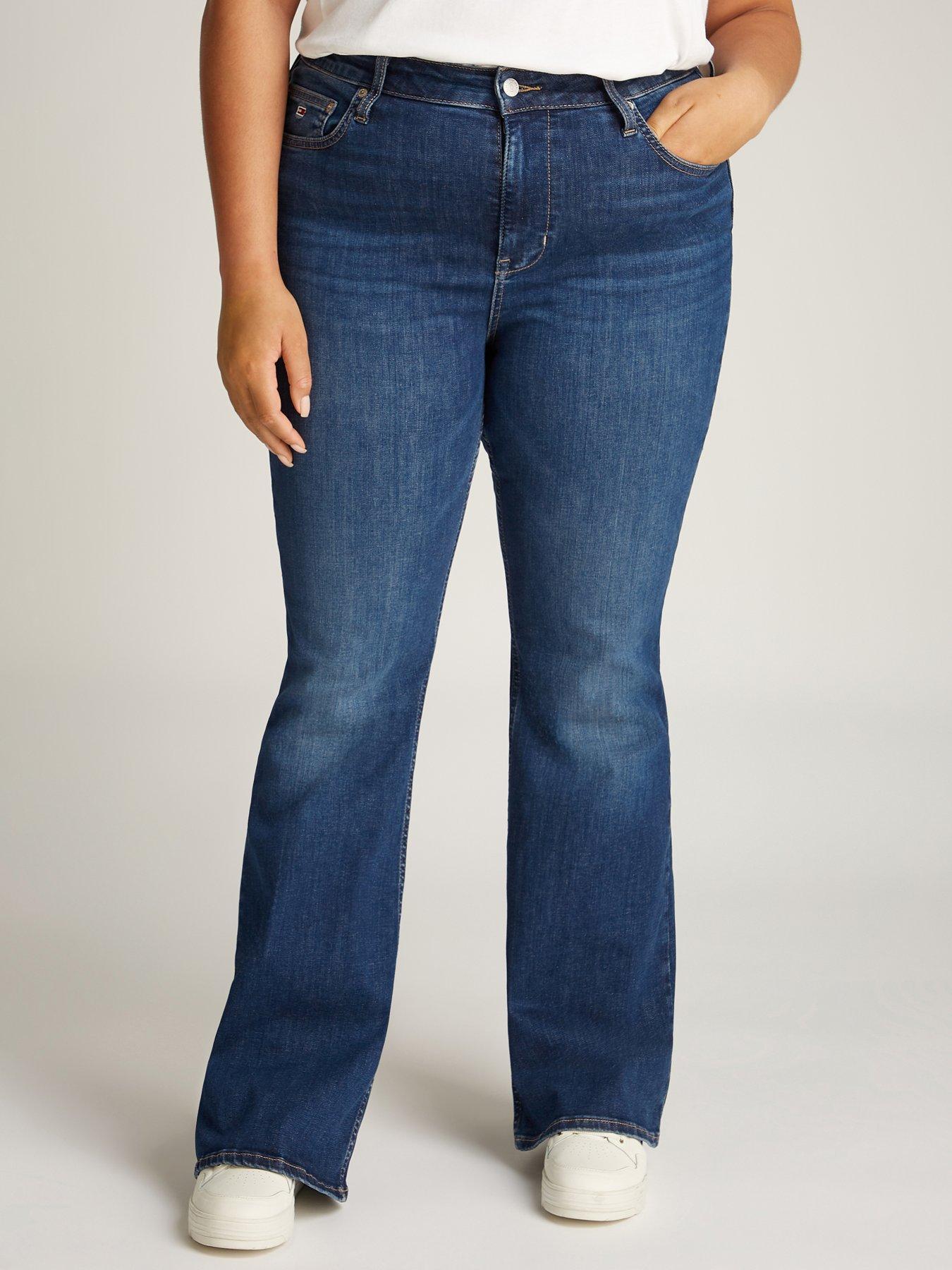 undefined Plus High Rise Flare Jean - Blue