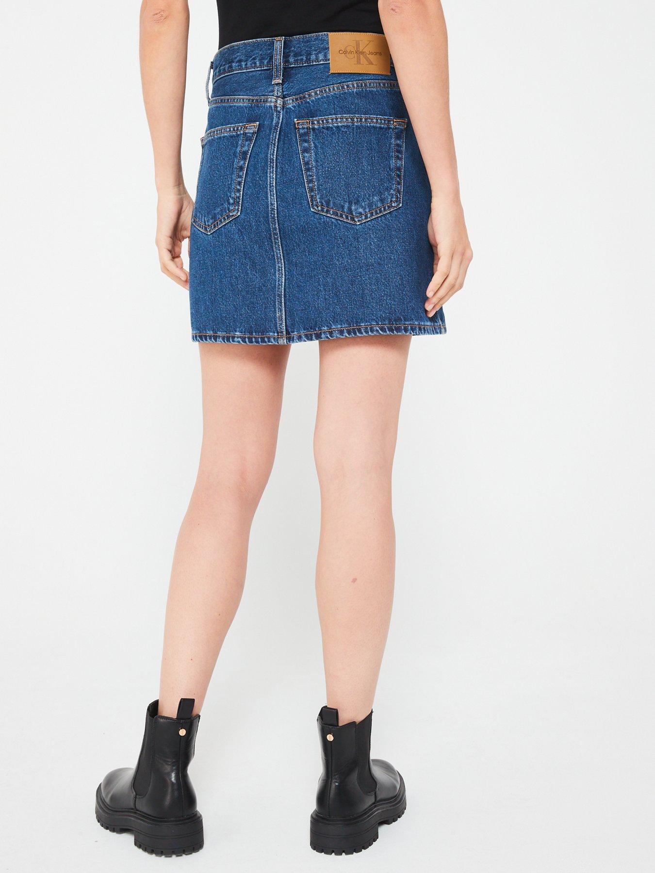 calvin-klein-jeans-high-rise-denim-mini-skirt-bluestillFront