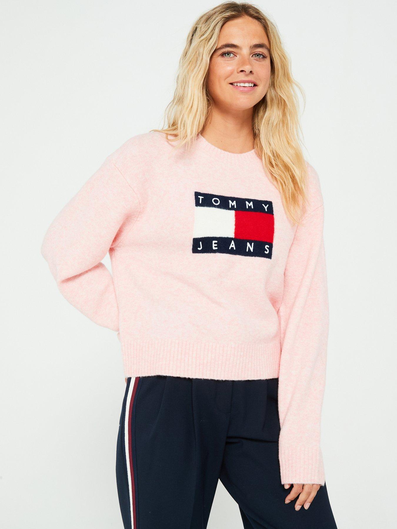 tommy-jeans-meacutelange-relaxed-jumper-with-wool-ballet-pink