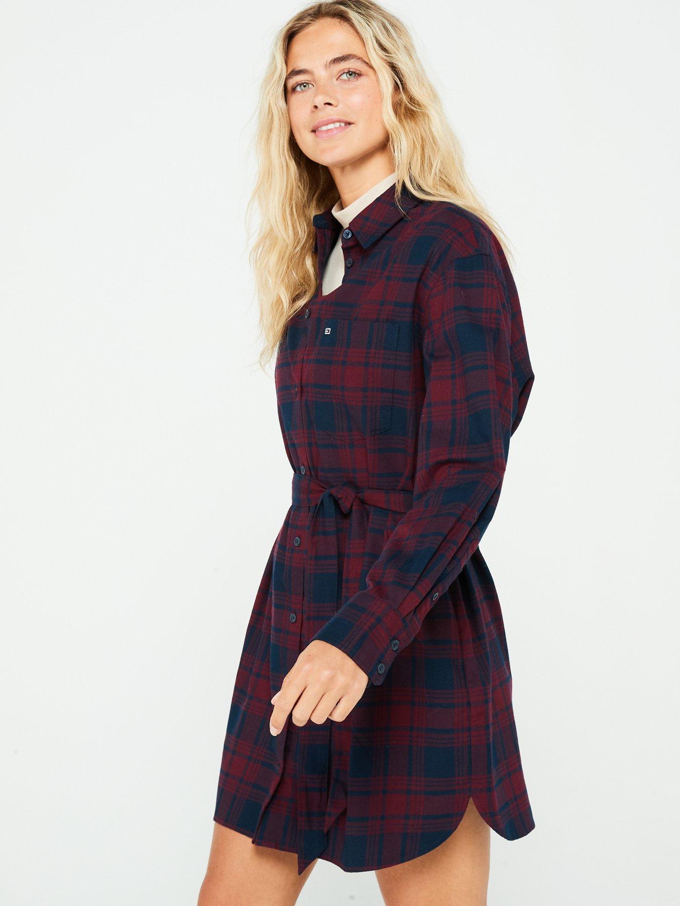 Image 5 of 5 of Tommy Jeans Check Shirt Dress - Multi