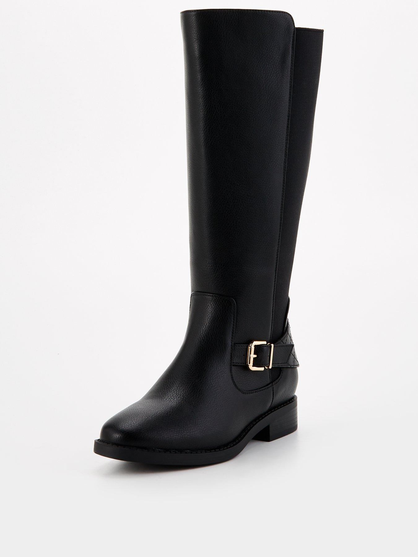 everyday-extra-wide-fit-knee-high-boot-with-elastic-panel-blackstillFront