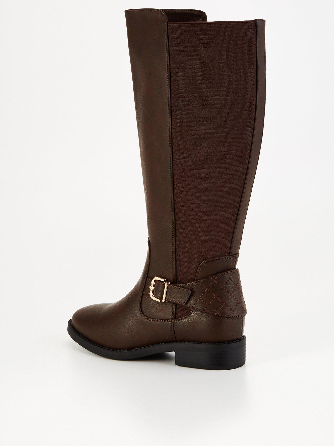 everyday-extra-wide-fit-knee-high-boot-with-elastic-panel-brownback