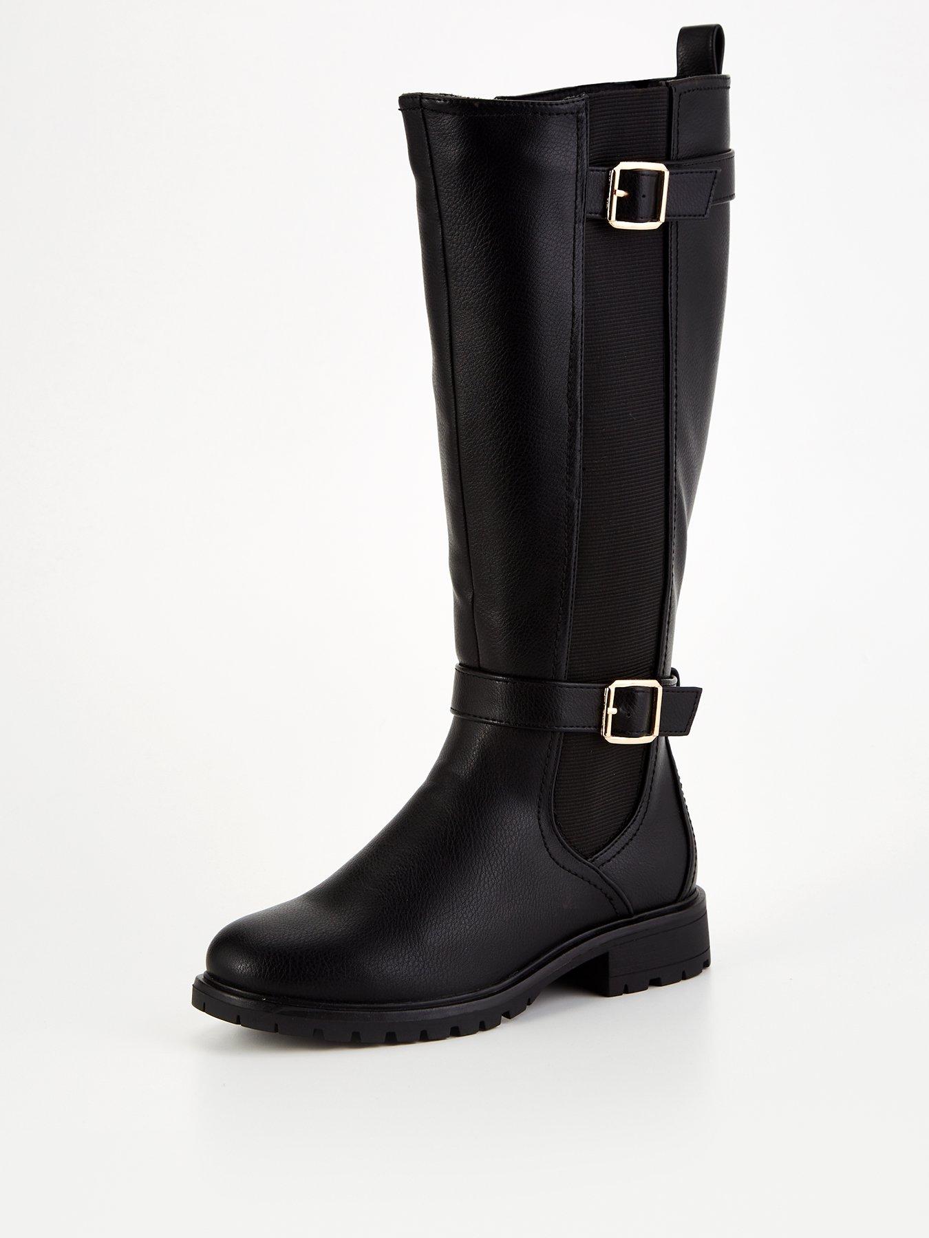 everyday-wide-fit-buckle-knee-boot-with-wider-fitting-calf-blackstillFront