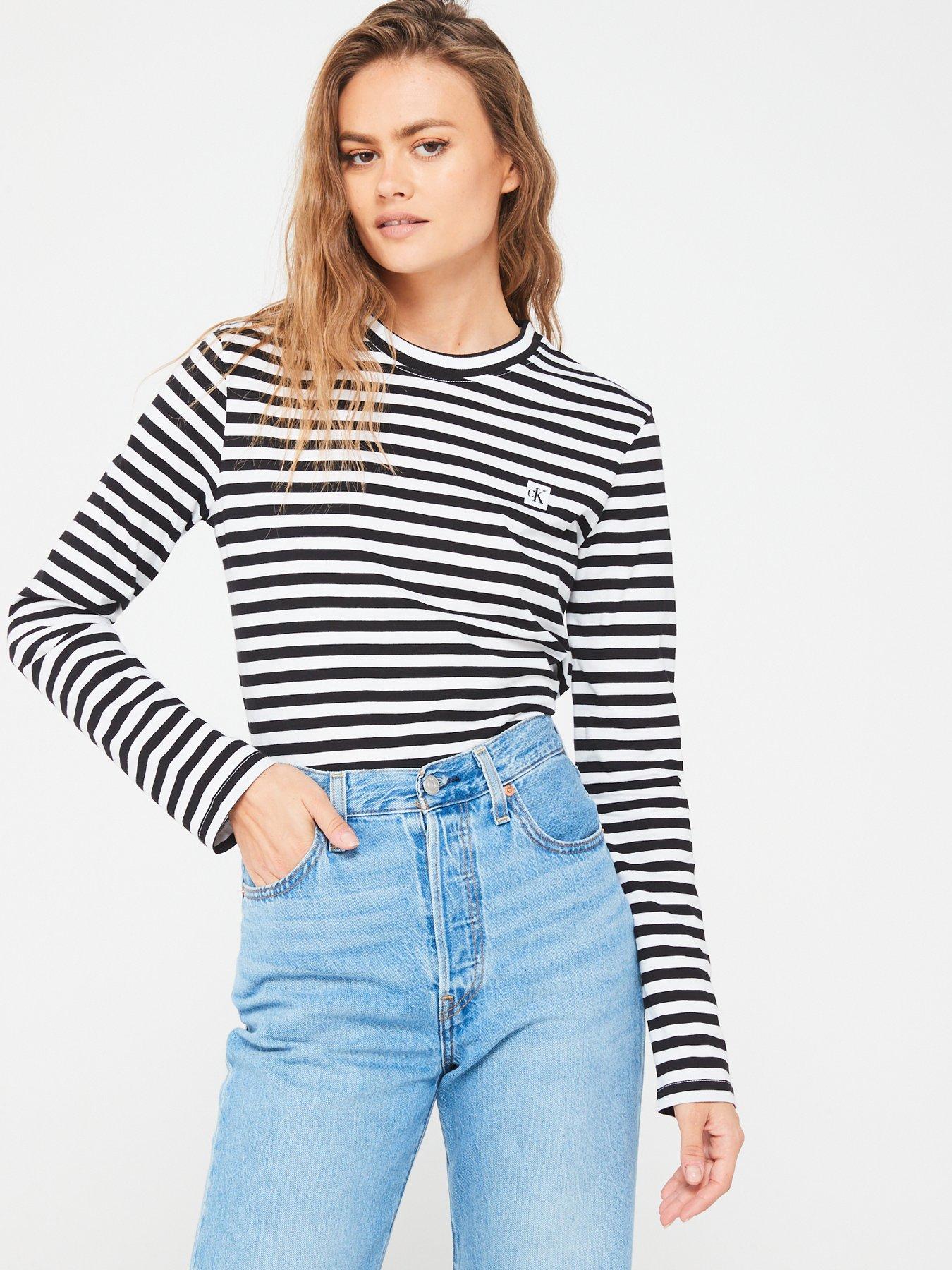 calvin-klein-jeans-woven-label-logo-stripe-top-black