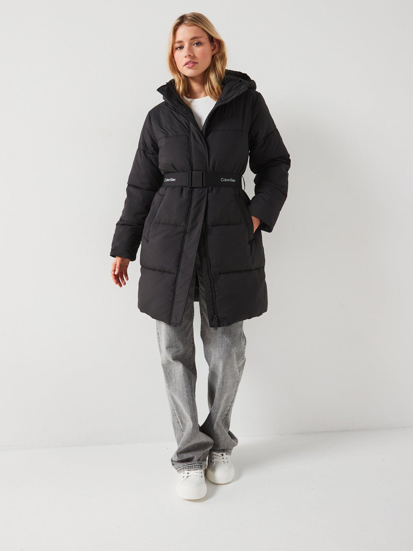 Calvin klein jeans long line padded jacket shop
