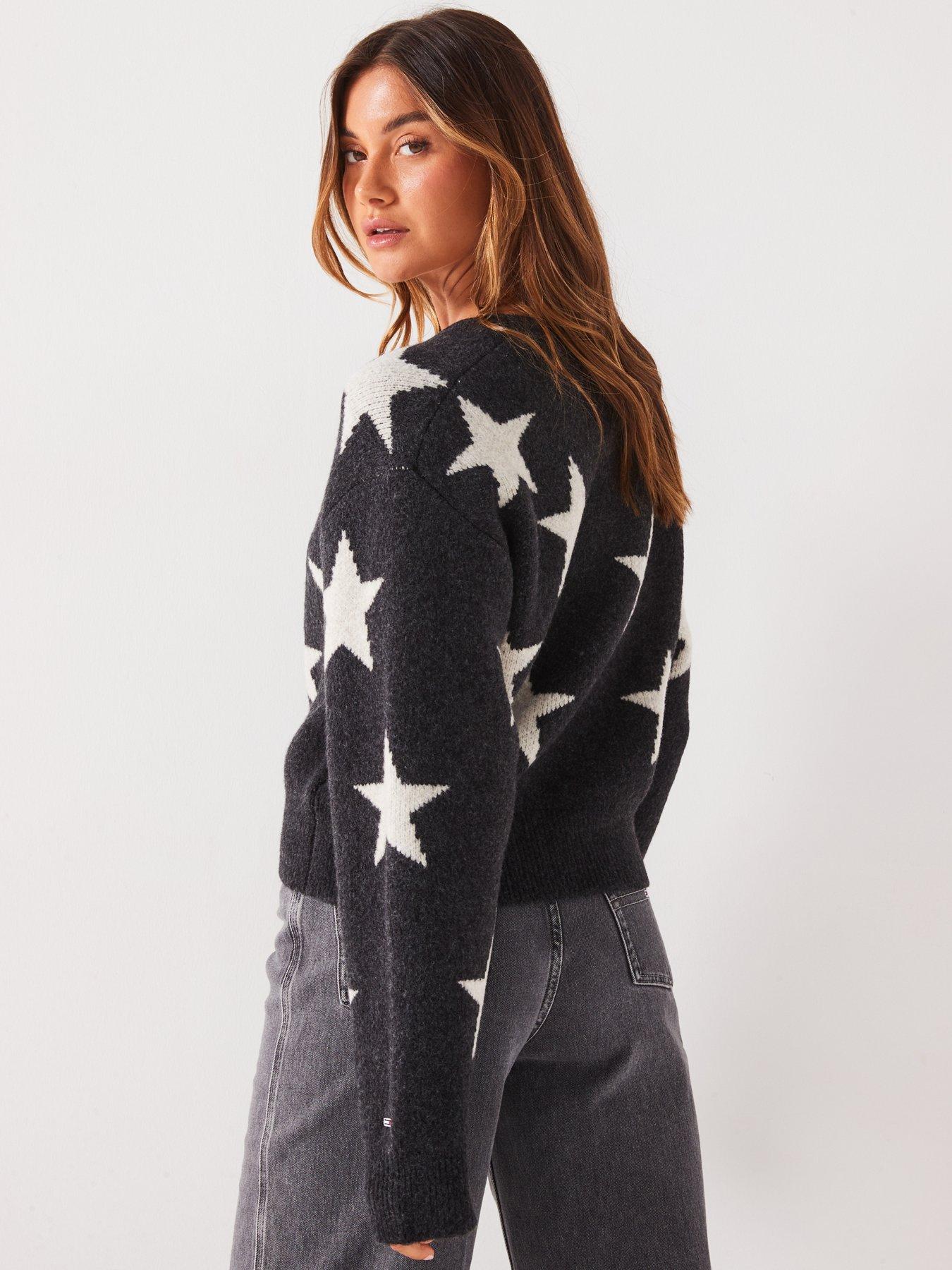 Image 2 of 5 of Tommy Jeans Star Print Jumper - Grey