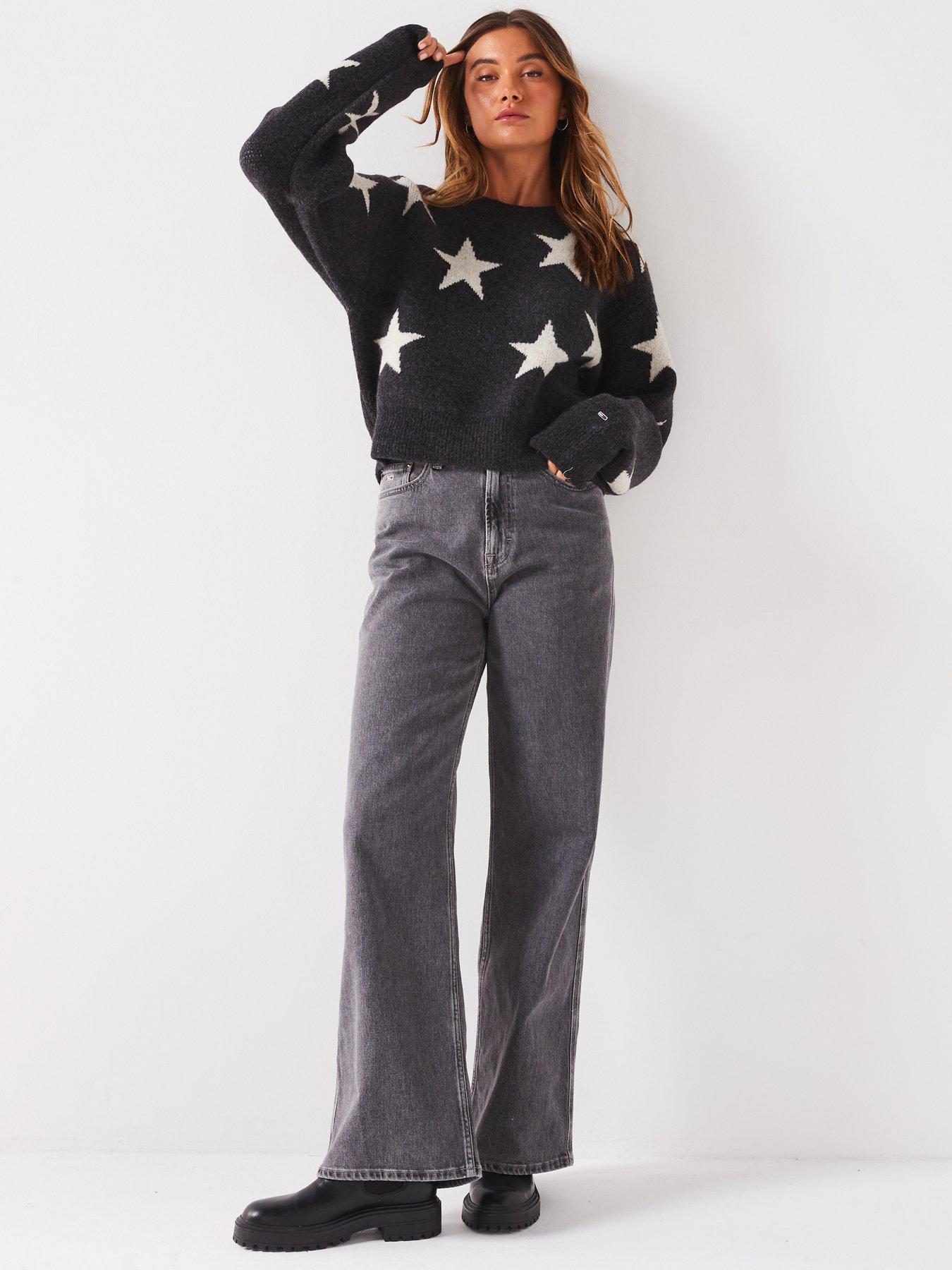 Image 3 of 5 of Tommy Jeans Star Print Jumper - Grey