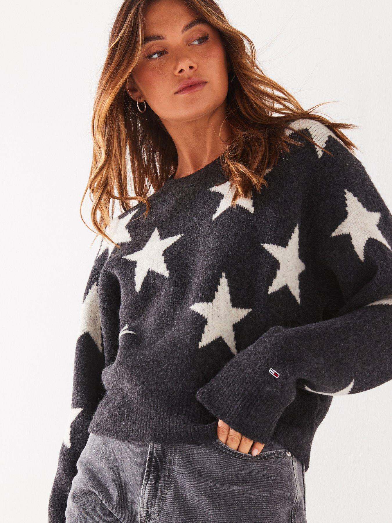 Image 5 of 5 of Tommy Jeans Star Print Jumper - Grey