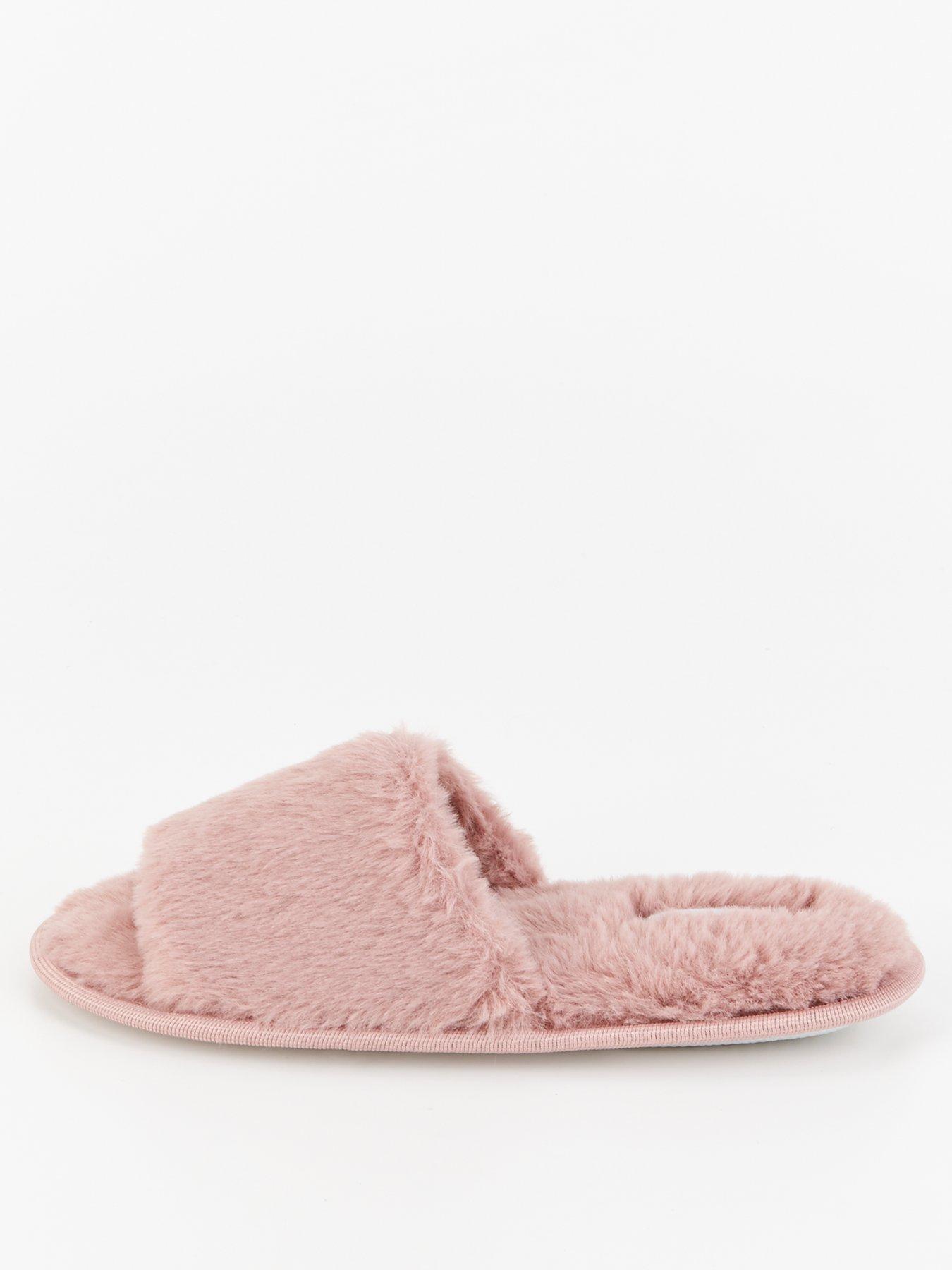 Image 1 of 7 of Everyday Faux Fur Slider Slipper - Pink