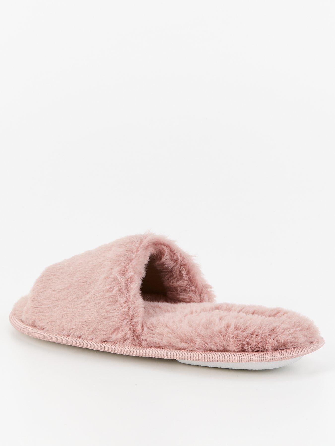 Image 3 of 7 of Everyday Faux Fur Slider Slipper - Pink