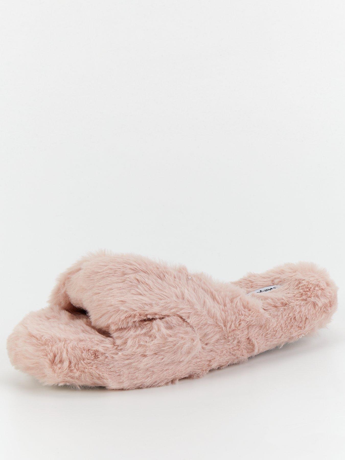 everyday-fluffy-cross-knot-slider-slipper-pinkstillFront