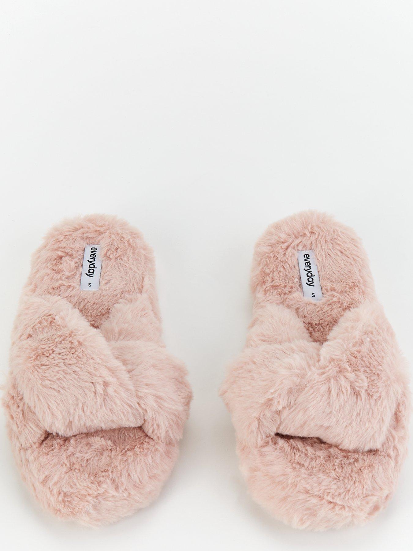 everyday-fluffy-cross-knot-slider-slipper-pinkoutfit