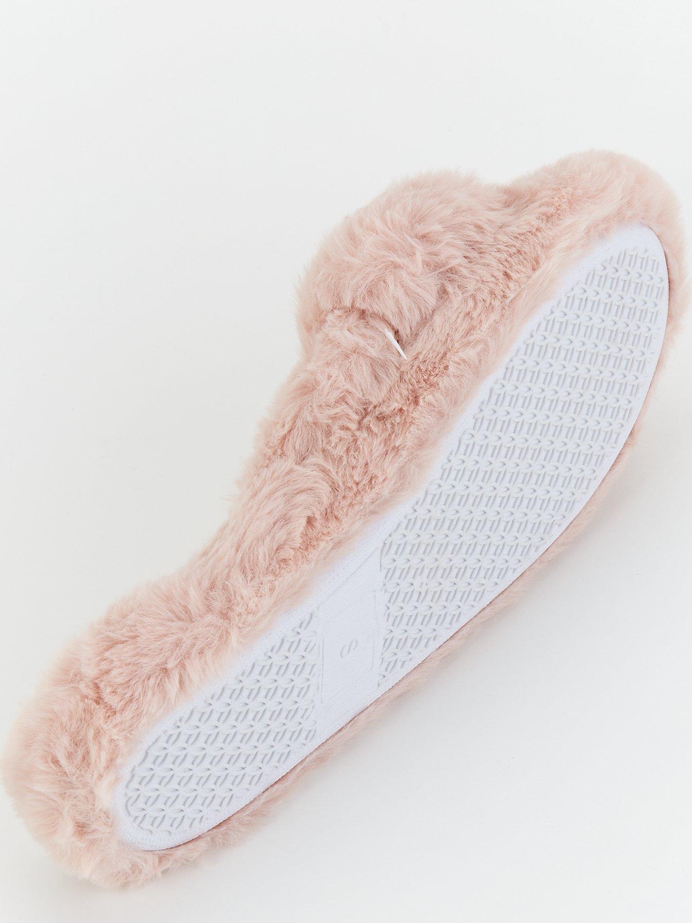 everyday-fluffy-cross-knot-slider-slipper-pinkdetail