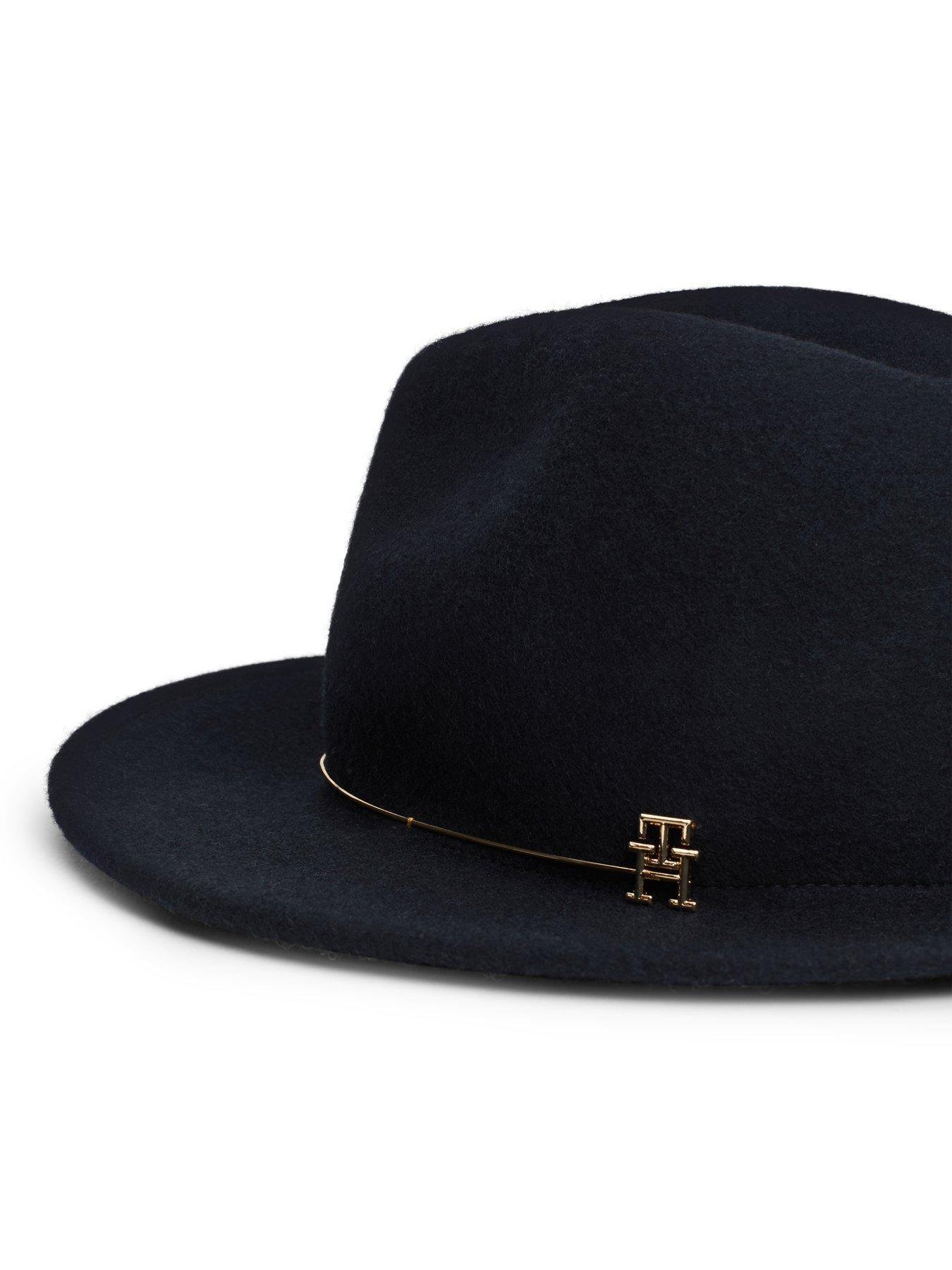 tommy-hilfiger-monogram-fedora-hat-blackdetail