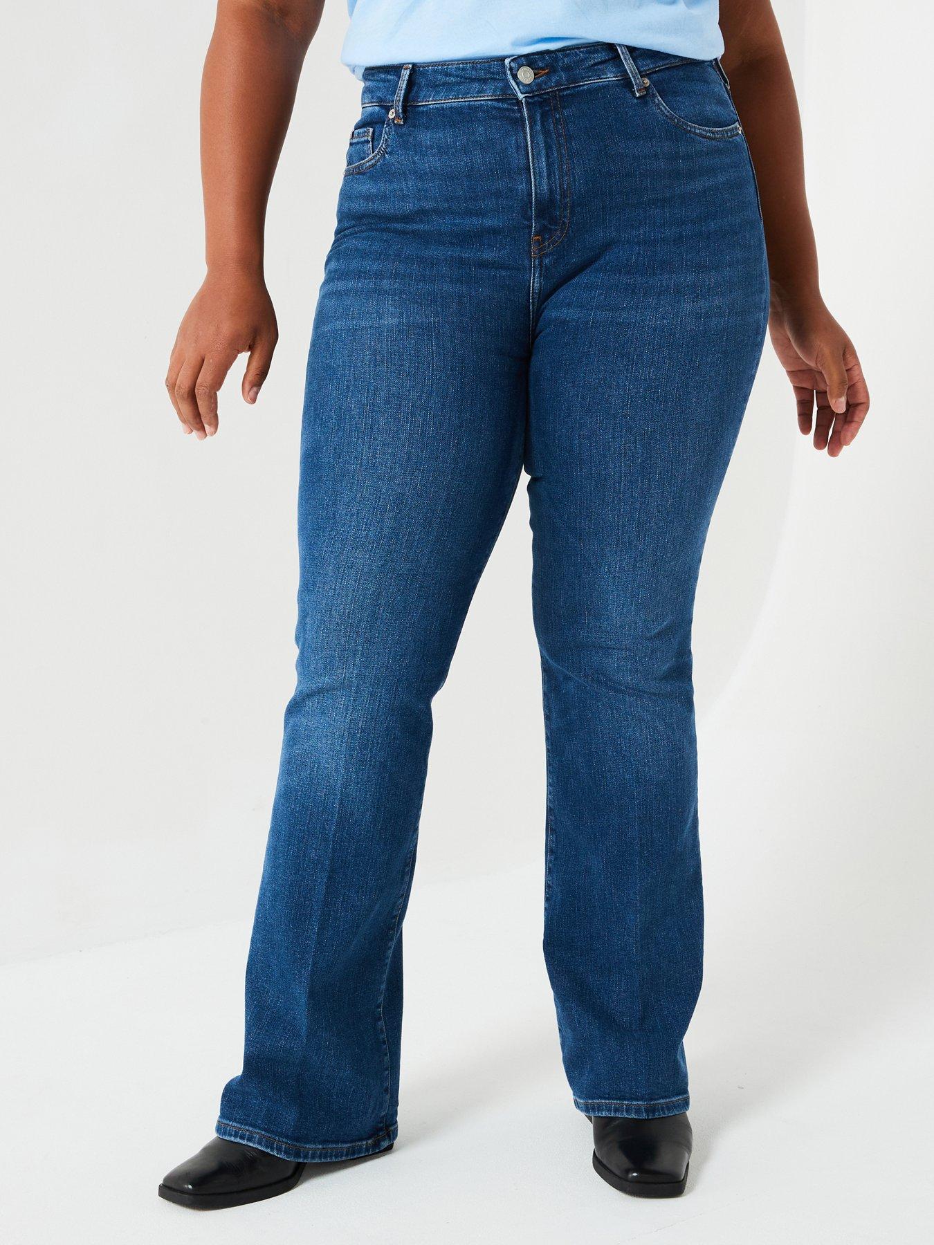 Image 1 of 6 of Tommy Hilfiger Plus Midi Rise Bootcut Jean - Blue