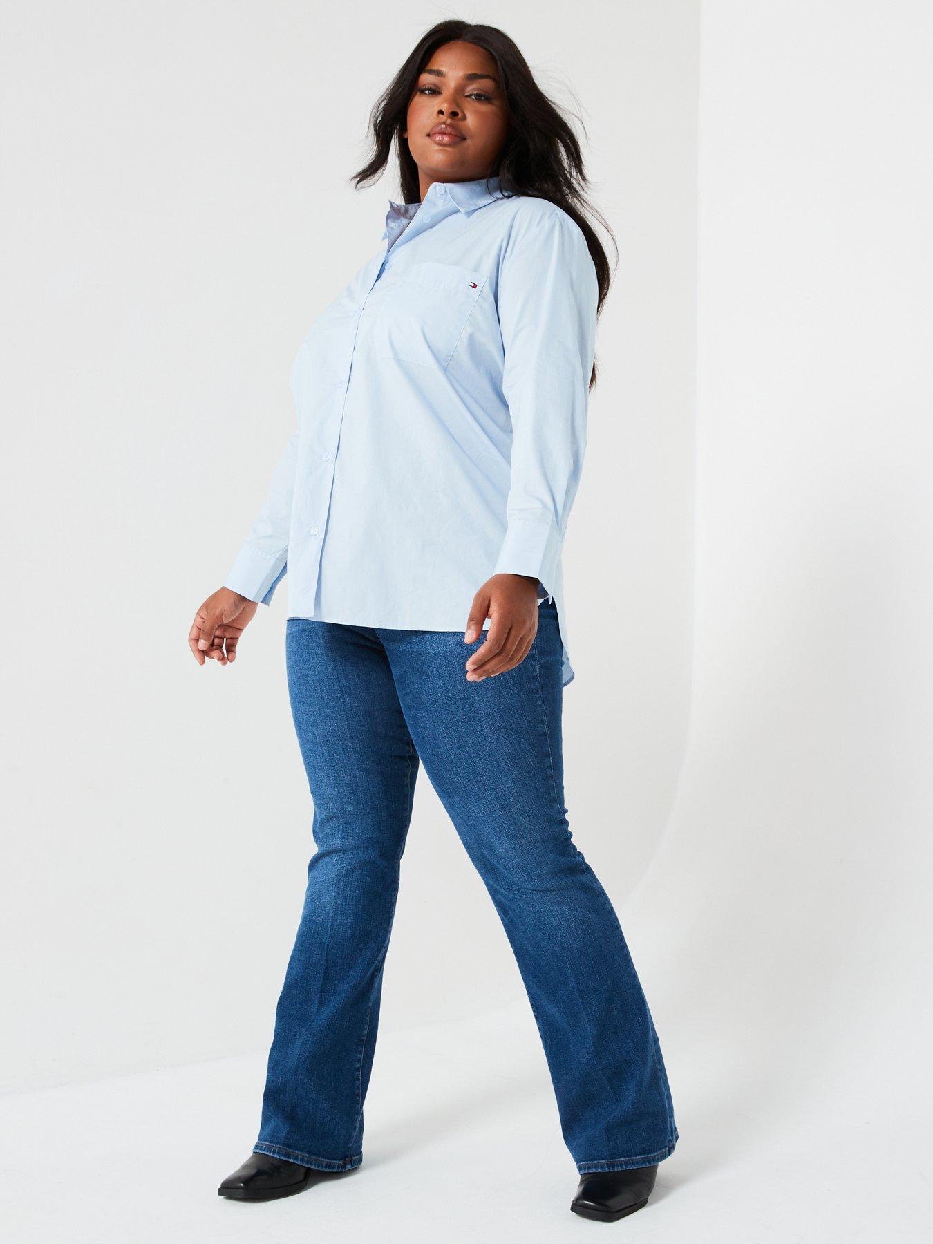 Image 4 of 6 of Tommy Hilfiger Plus Midi Rise Bootcut Jean - Blue
