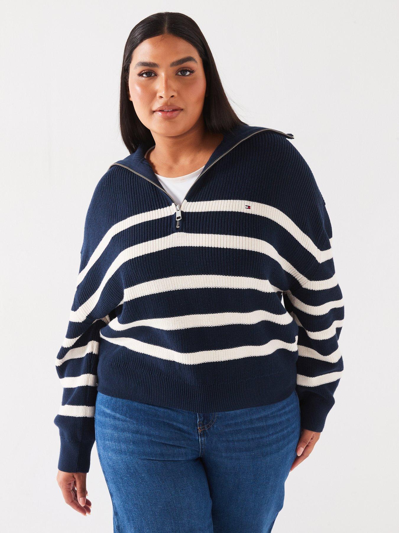 tommy-hilfiger-plus-size-12-zip-jumper-navy