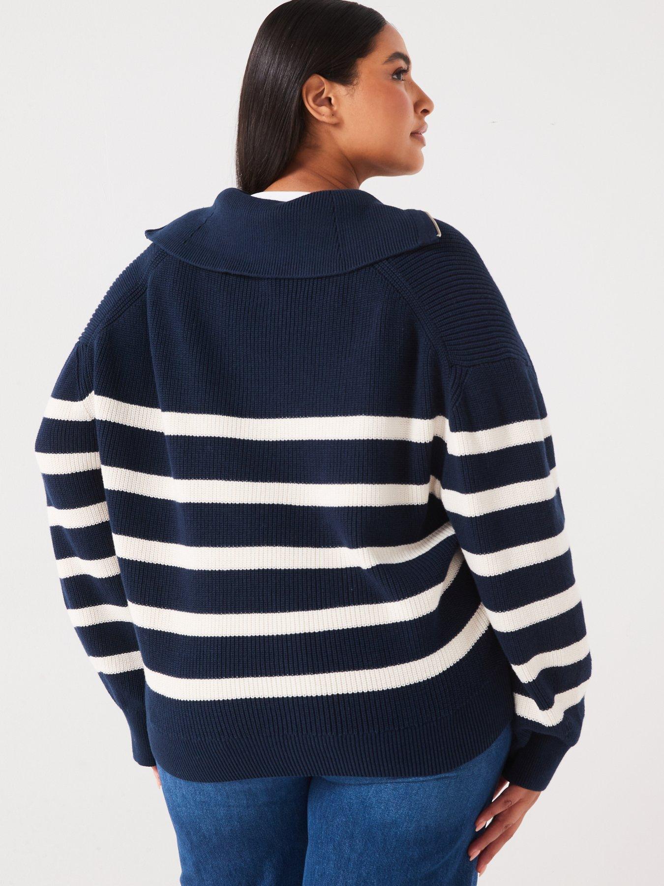 tommy-hilfiger-plus-size-12-zip-jumper-navystillFront