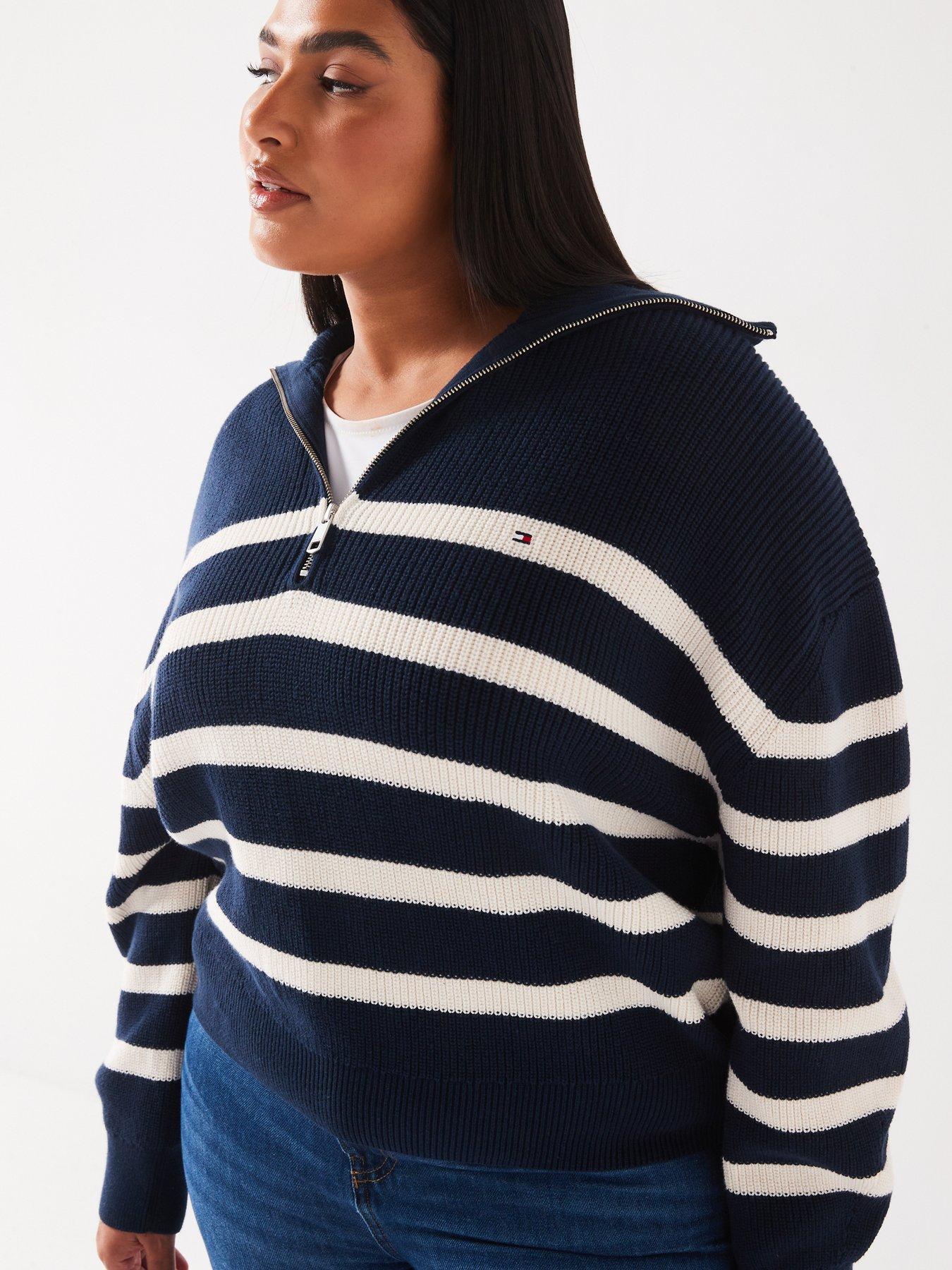 tommy-hilfiger-plus-size-12-zip-jumper-navydetail