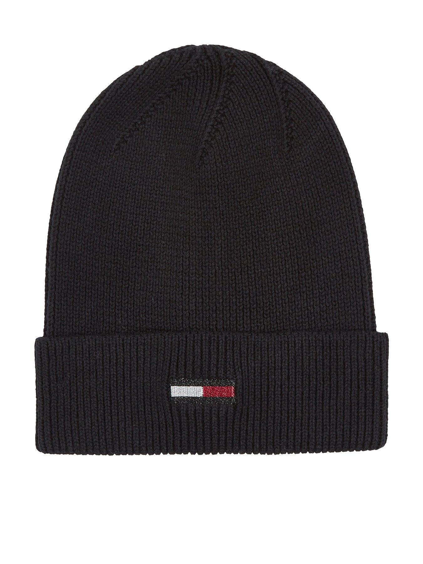 tommy-jeans-flag-logo-beanie-black