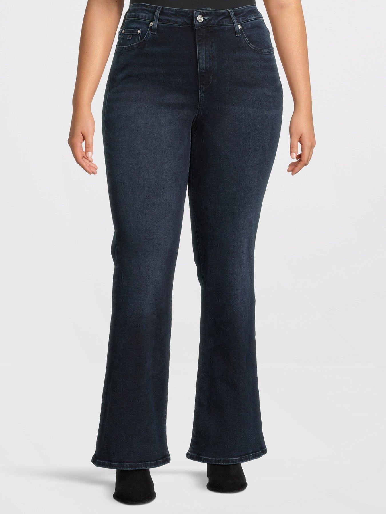 undefined Plus High Rise Flare Jean - Blue