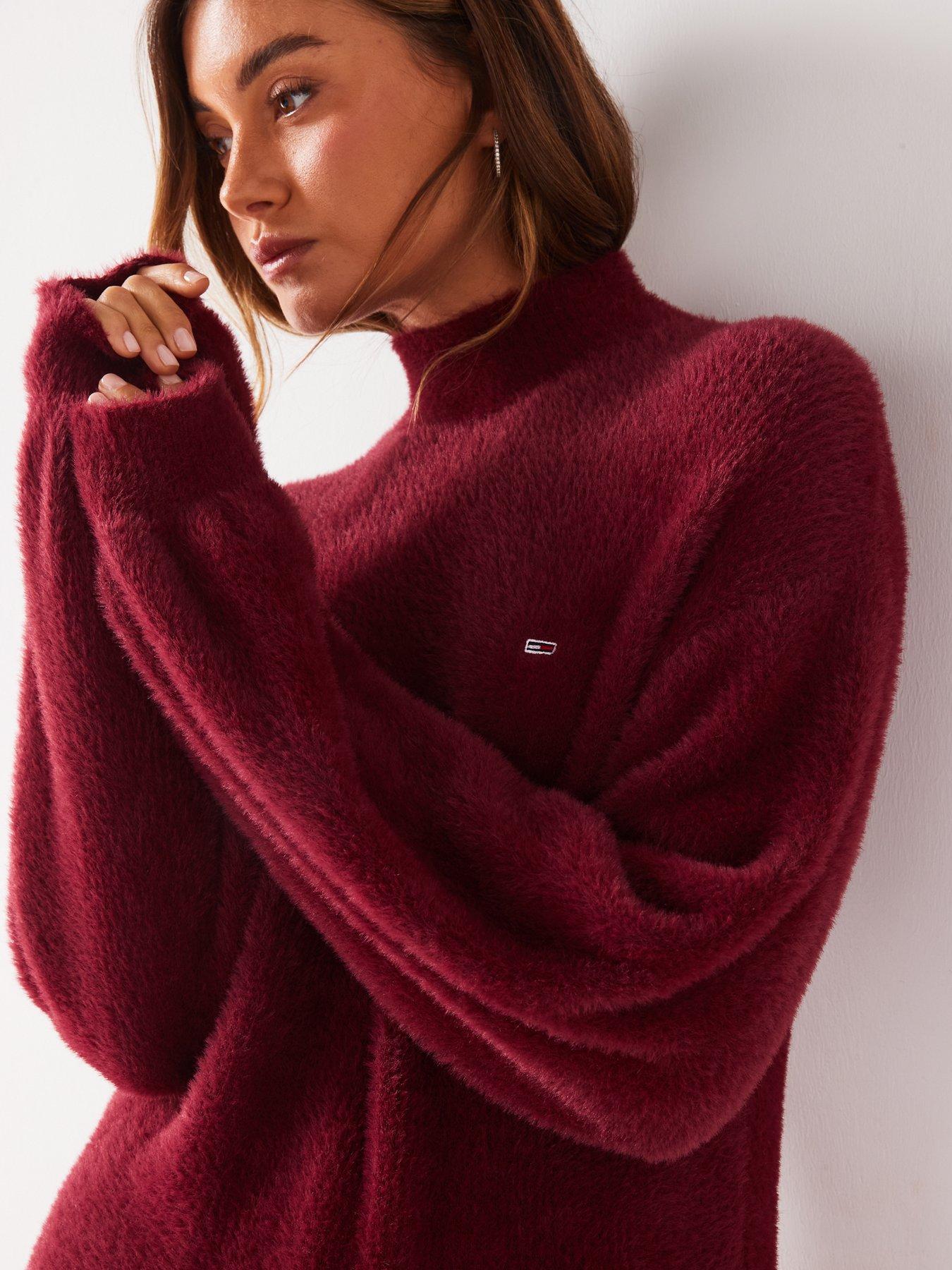 tommy-jeans-fluffy-knit-jumper-reddetail