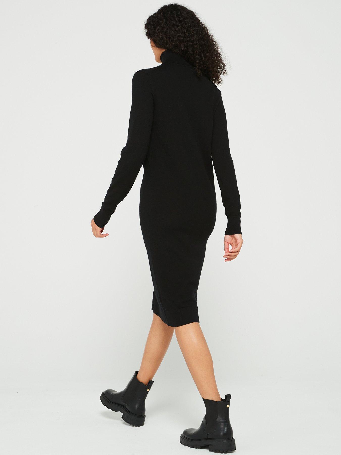 calvin-klein-merino-wool-knee-length-dress-blackstillFront