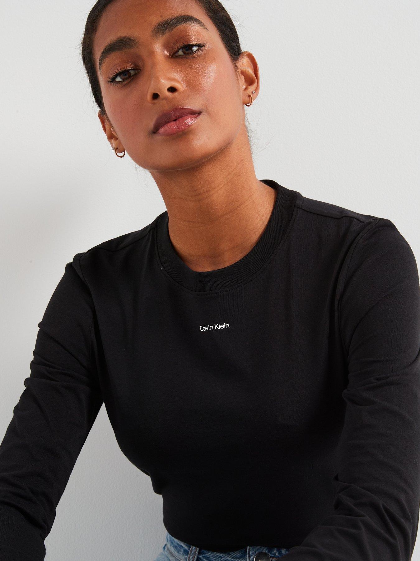 calvin-klein-micro-logo-long-sleeve-top-blackoutfit