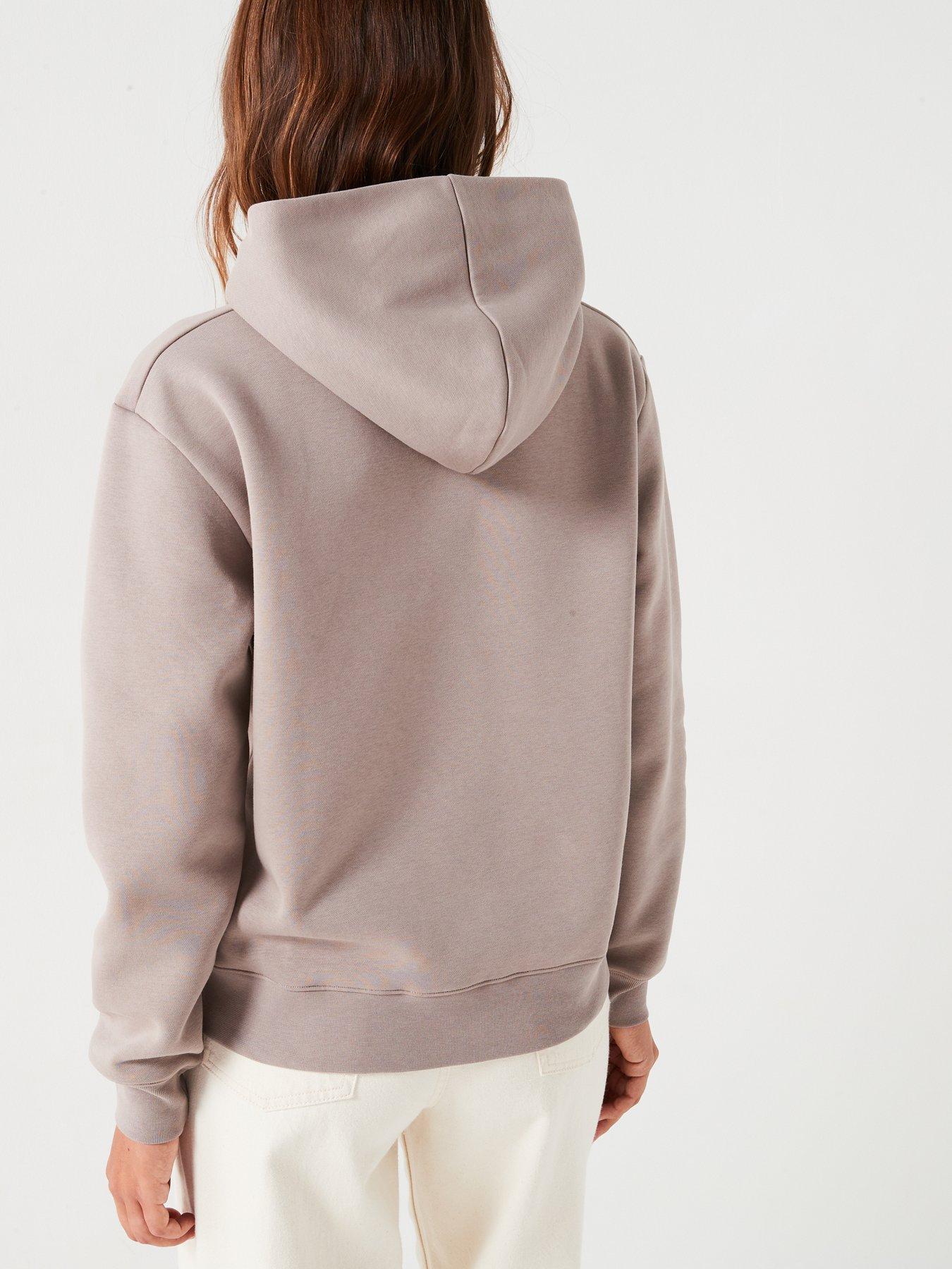 calvin-klein-micro-logo-fleece-hoodie-greystillFront