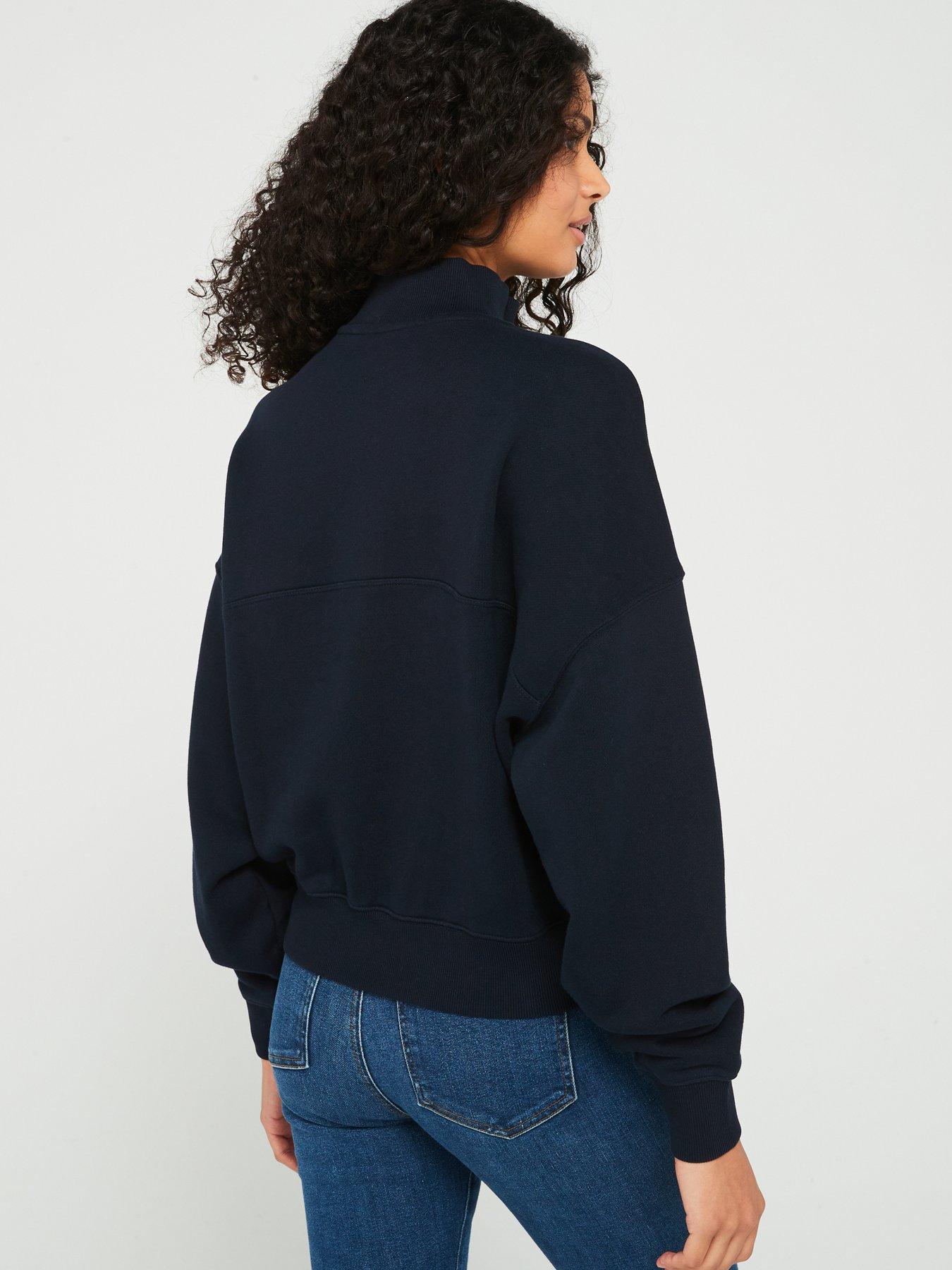 tommy-hilfiger-12-zip-mini-logo-sweatshirt-navystillFront