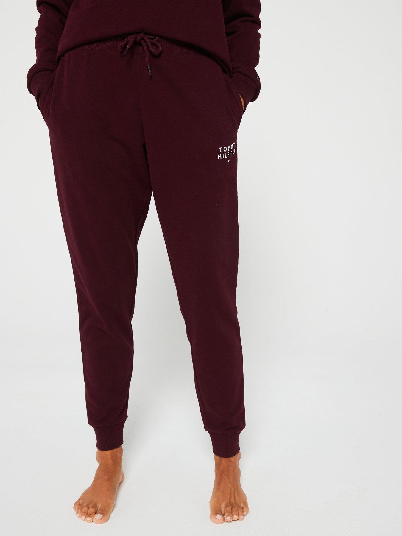 tommy-hilfiger-logo-lounge-pants-redfront