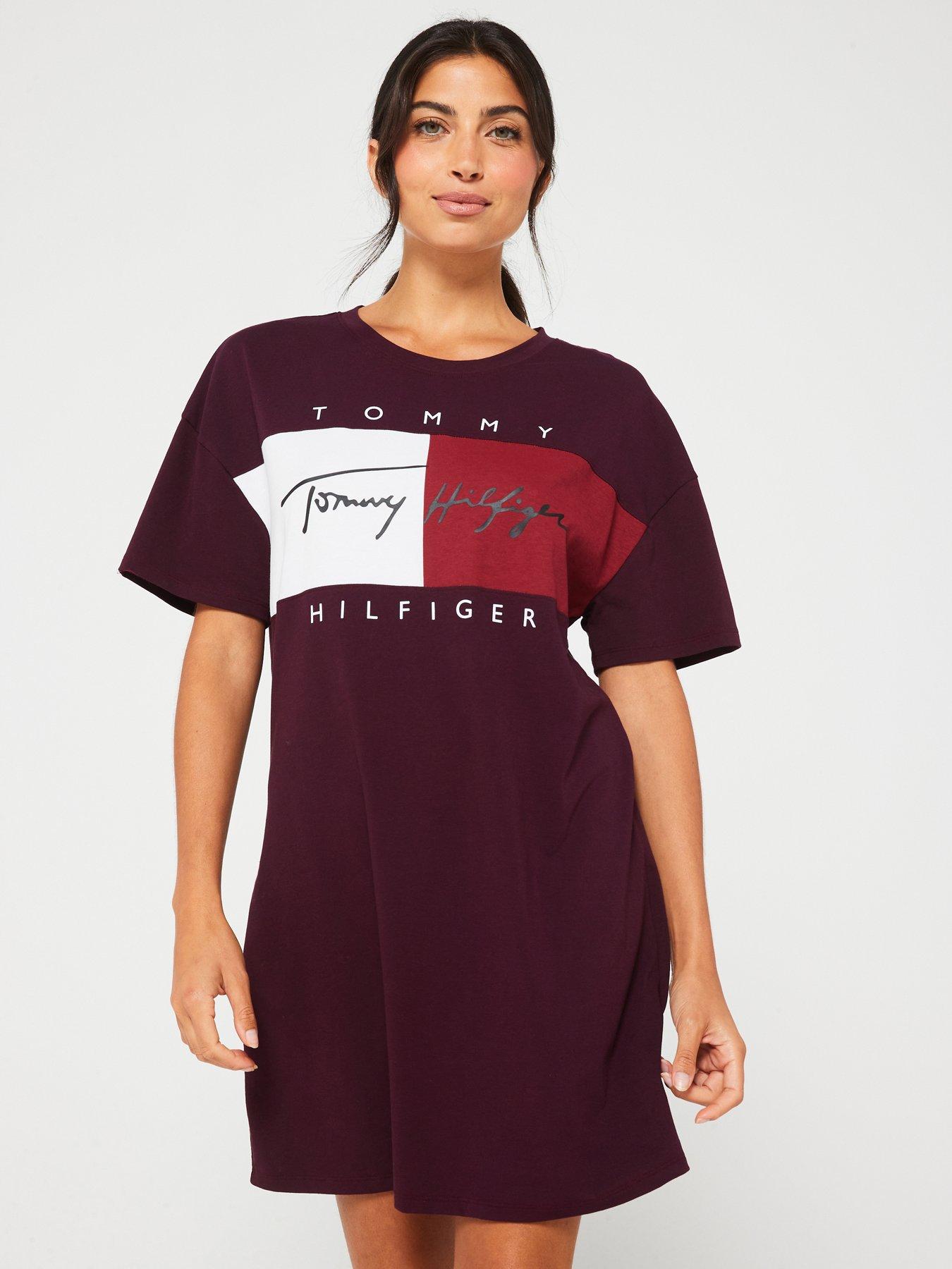 tommy-hilfiger-t-shirt-logo-nightdress-red