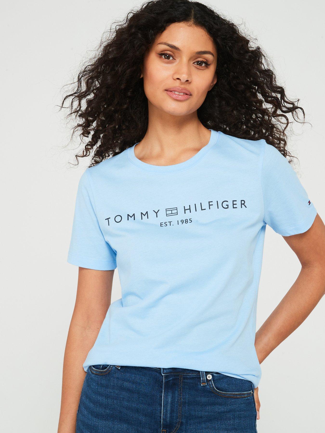 tommy-hilfiger-logo-crewneck-t-shirt-blue