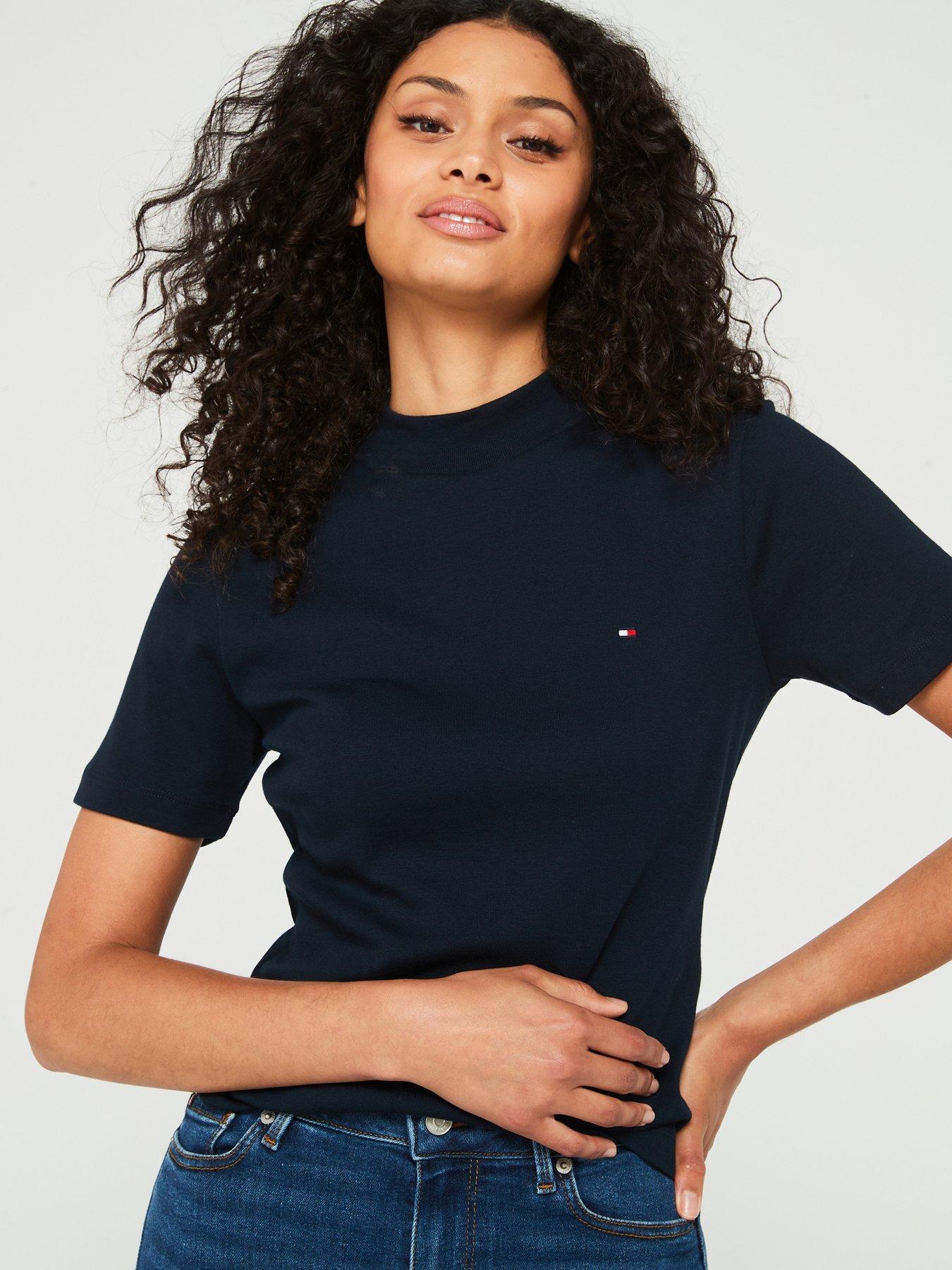 tommy-hilfiger-logo-mock-neck-t-shirt-navy