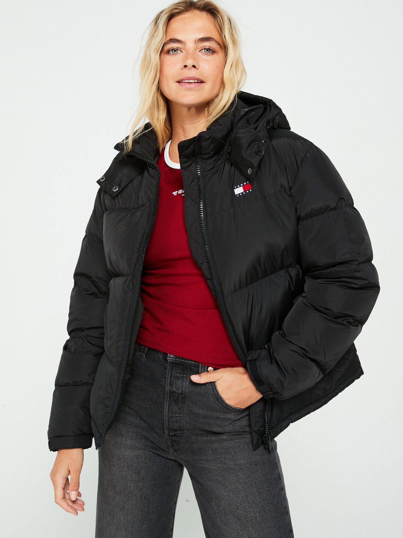 Image 1 of 5 of Tommy Jeans Relaxed Down Alaska Puffer Jacket - Black