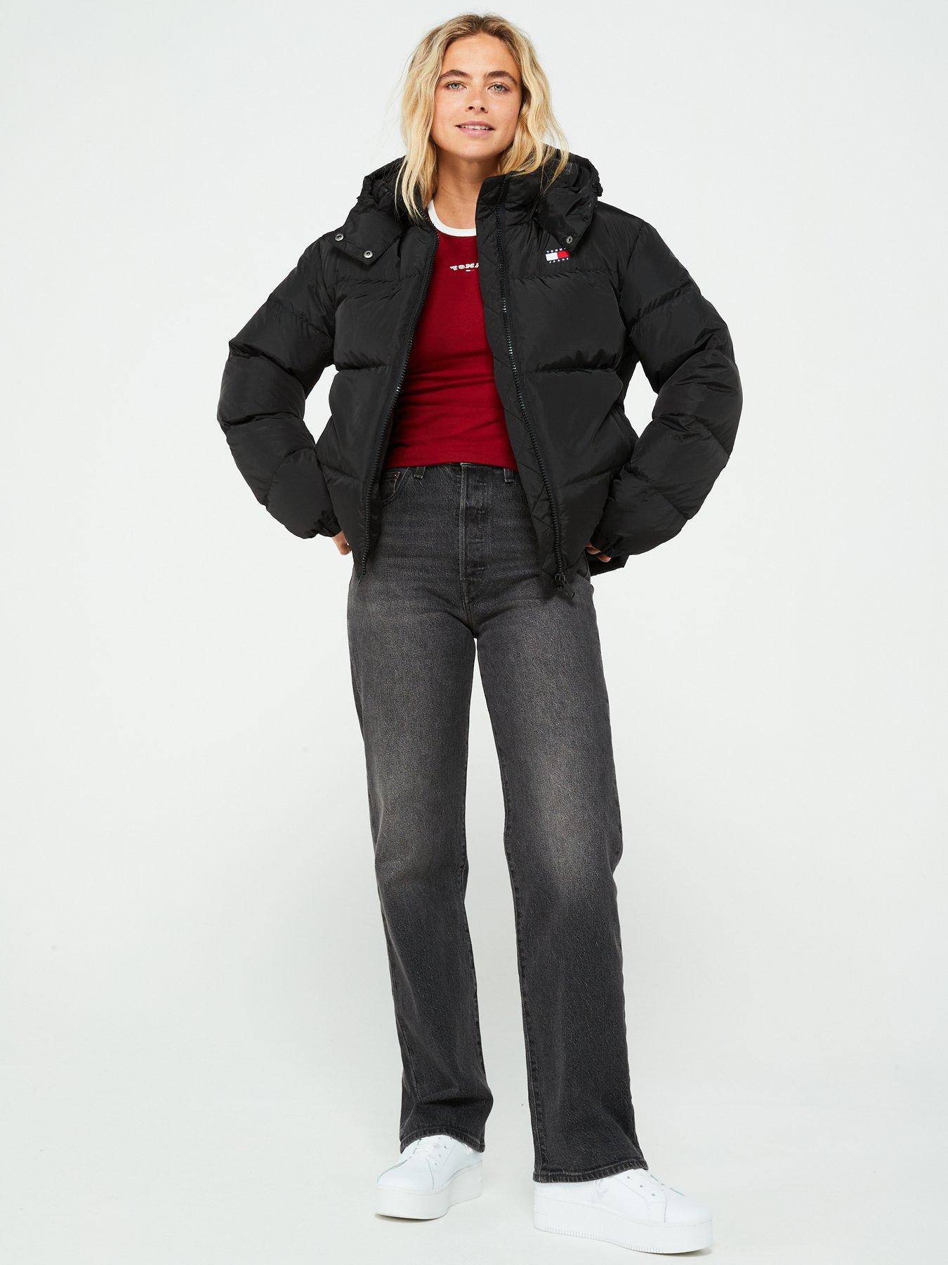 Image 3 of 5 of Tommy Jeans Relaxed Down Alaska Puffer Jacket - Black