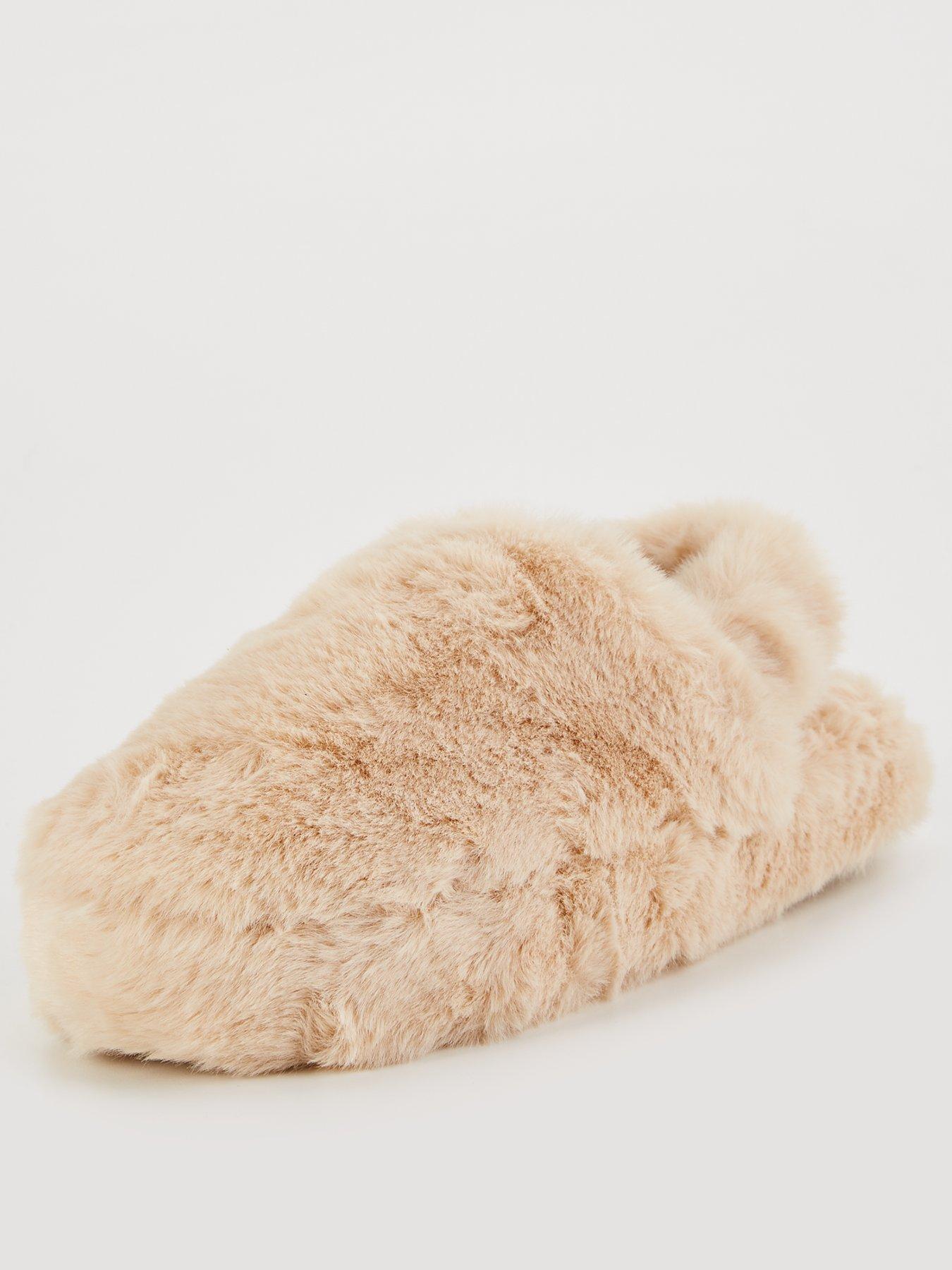 v-by-very-faux-fur-mule-with-elastic-back-creamstillFront