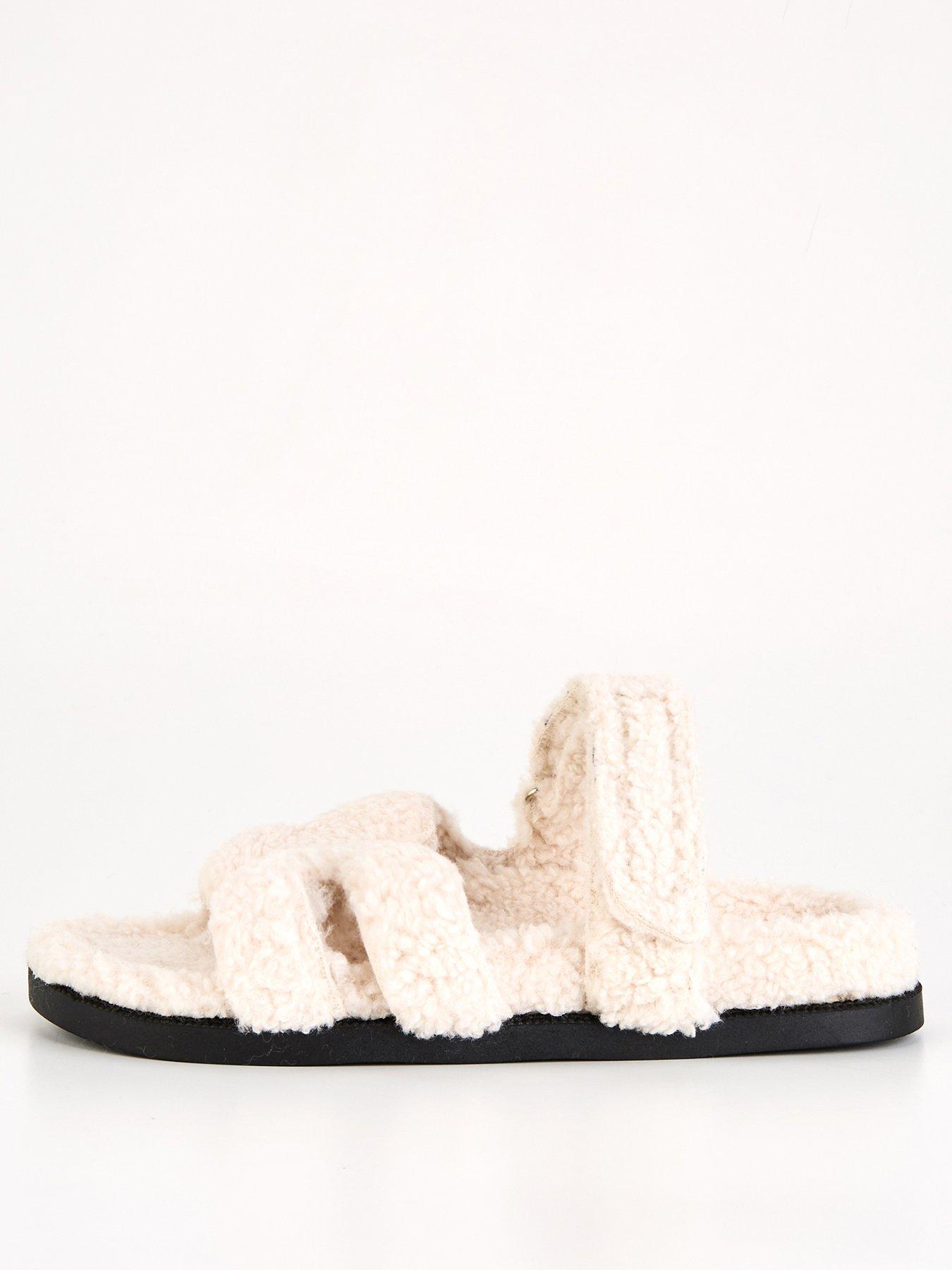 v-by-very-borg-twin-strap-slipper-creamstillFront