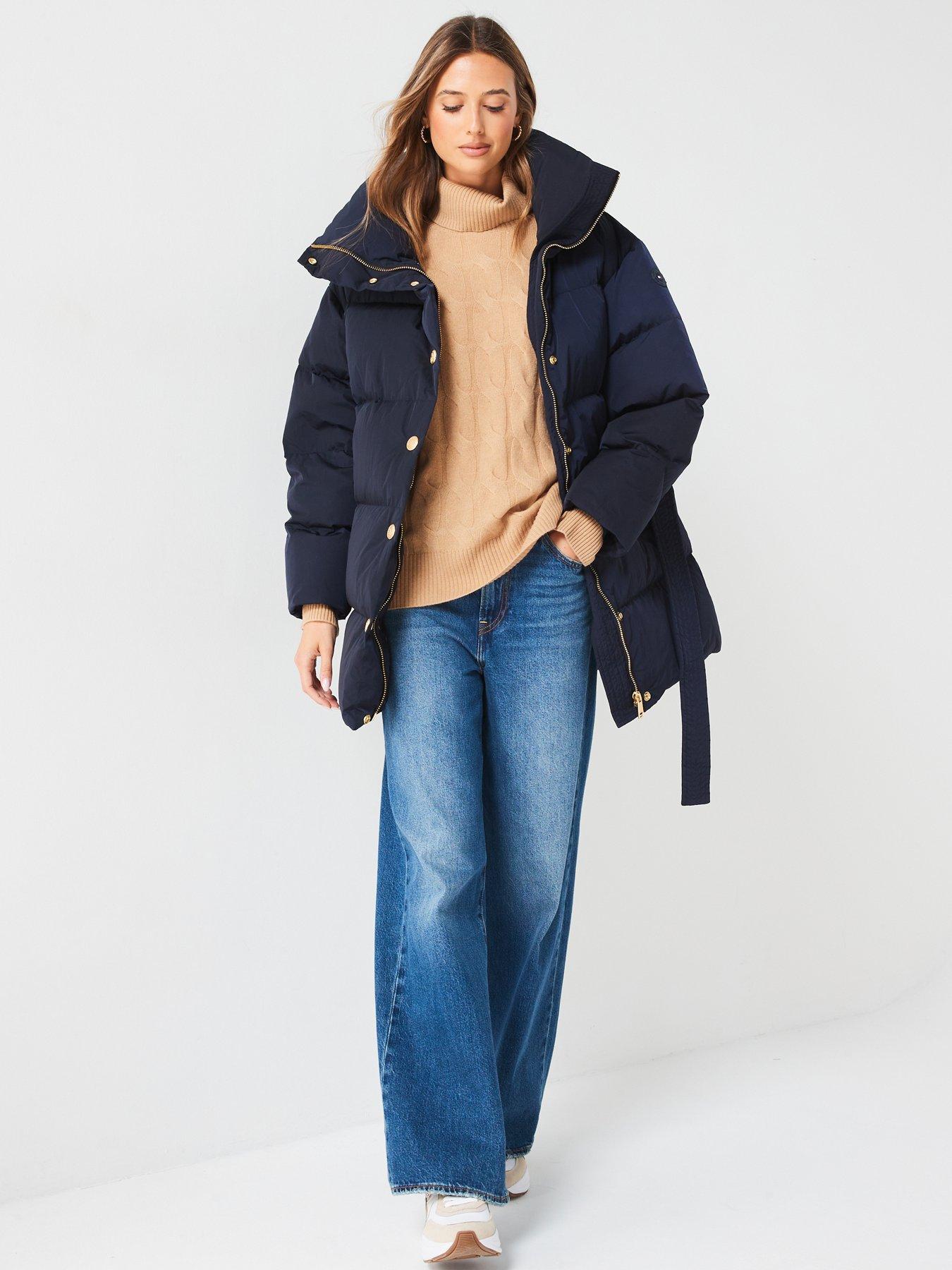 tommy-hilfiger-gold-button-down-belted-coat-navyback