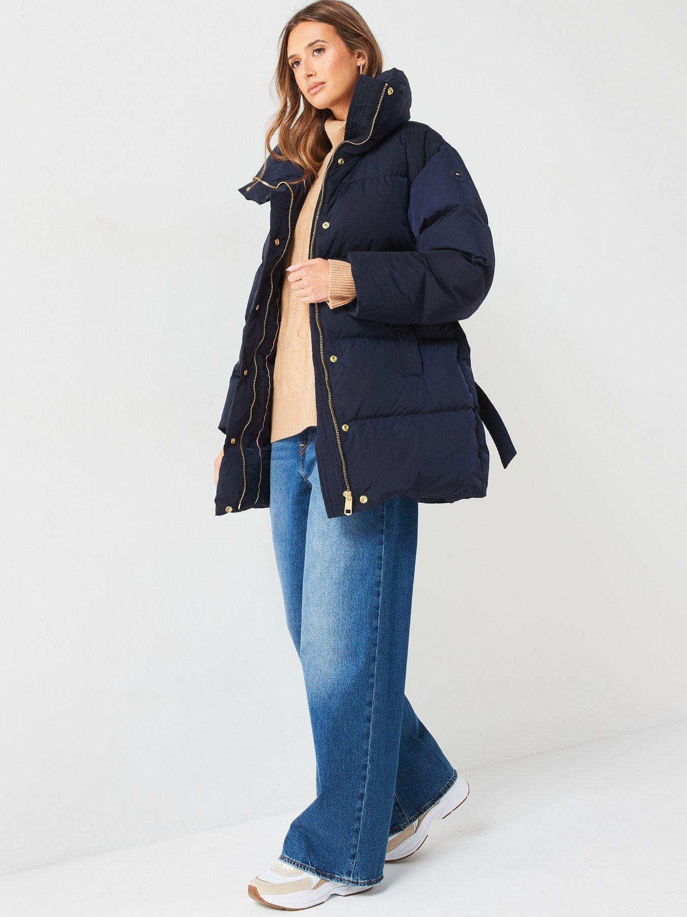 tommy-hilfiger-gold-button-down-belted-coat-navydetail