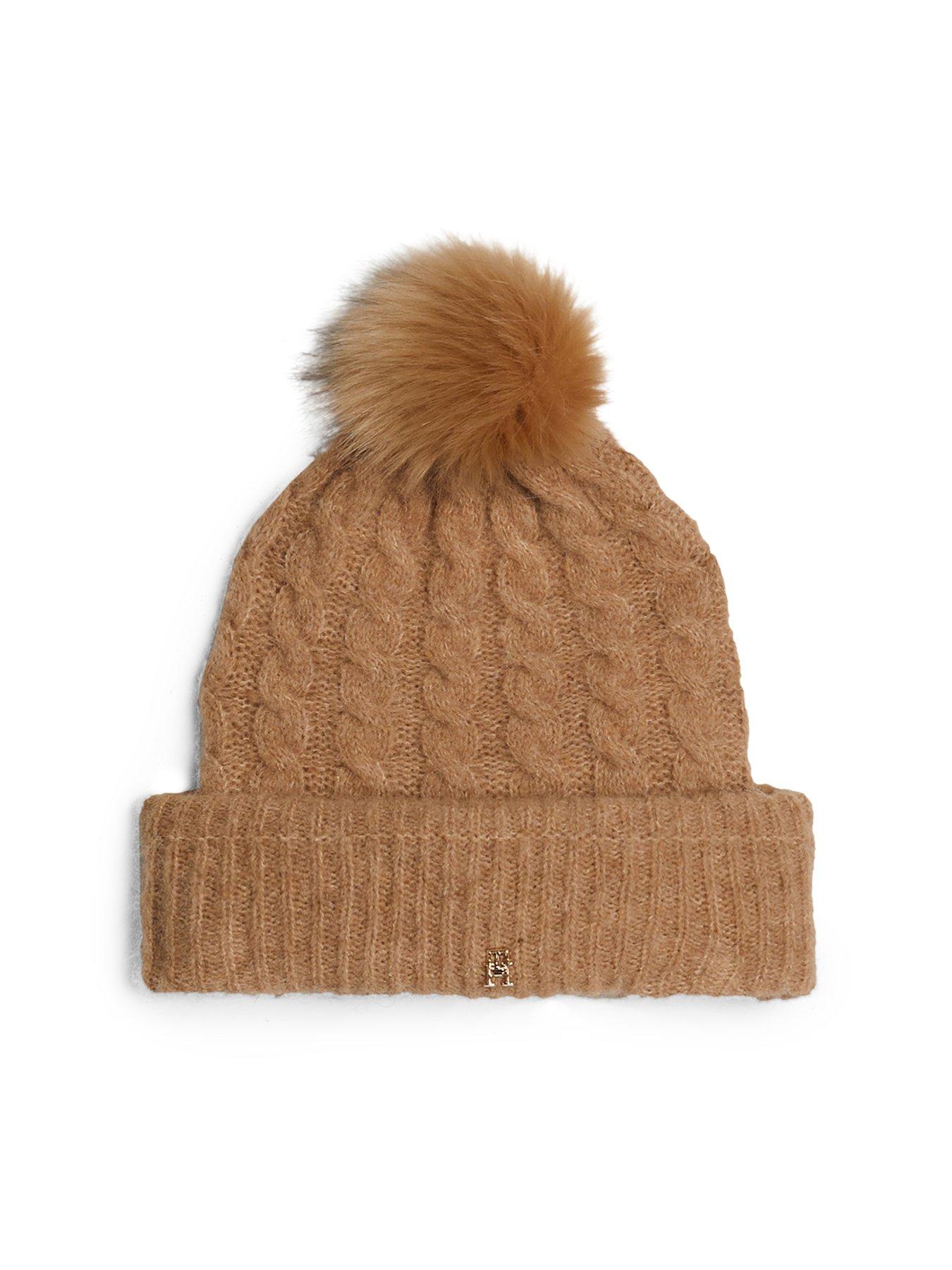 tommy-hilfiger-cable-knit-beanie-beige