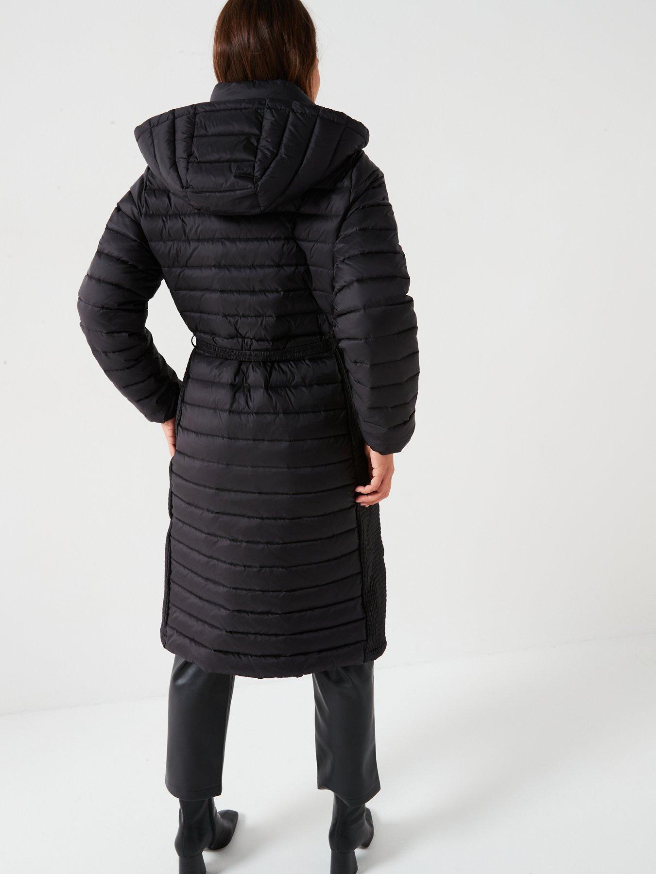 calvin-klein-lightweight-padded-belted-longline-coat-blackstillFront