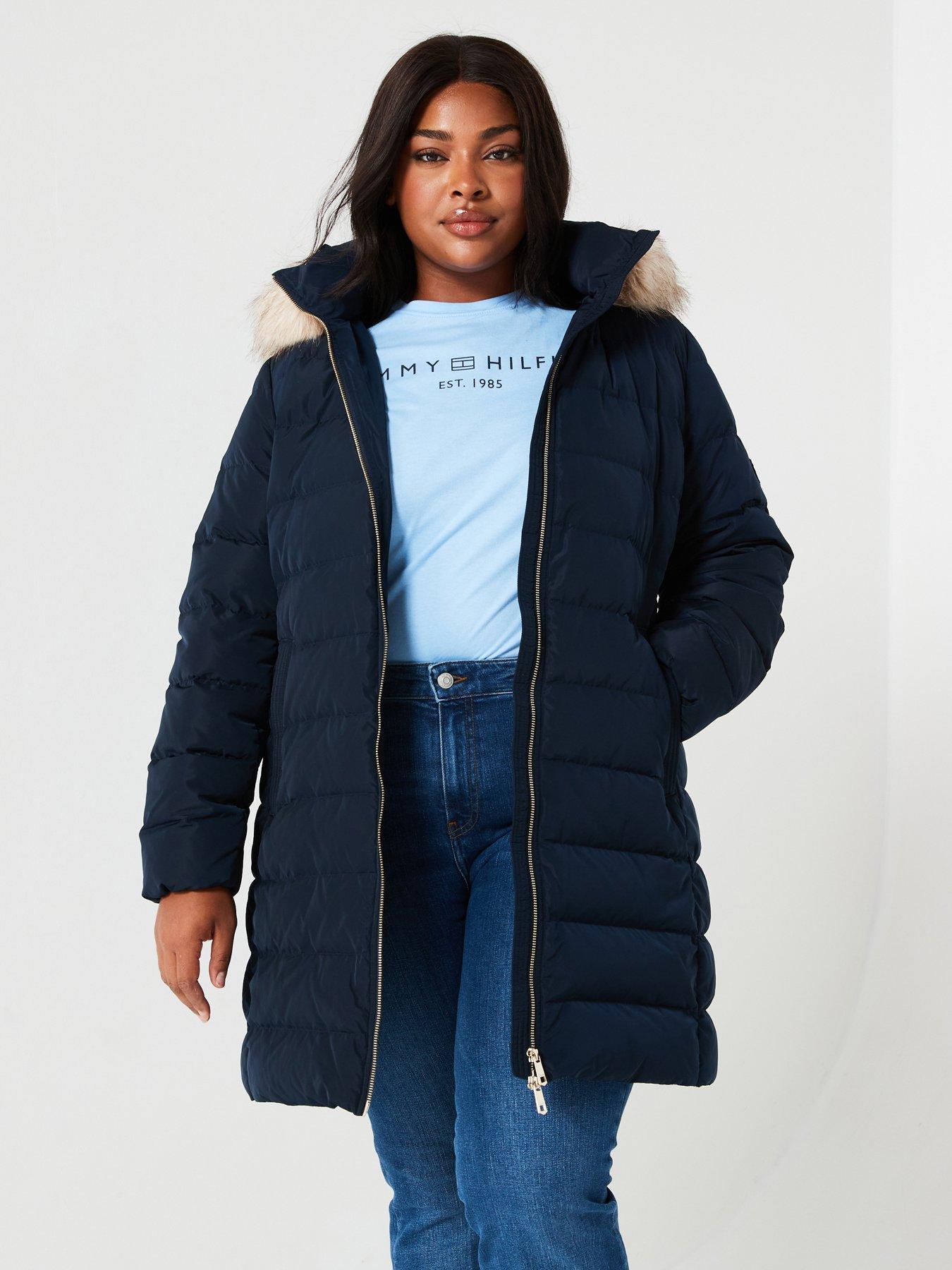 tommy-hilfiger-plus-tyra-heritage-coat-with-fur-navy