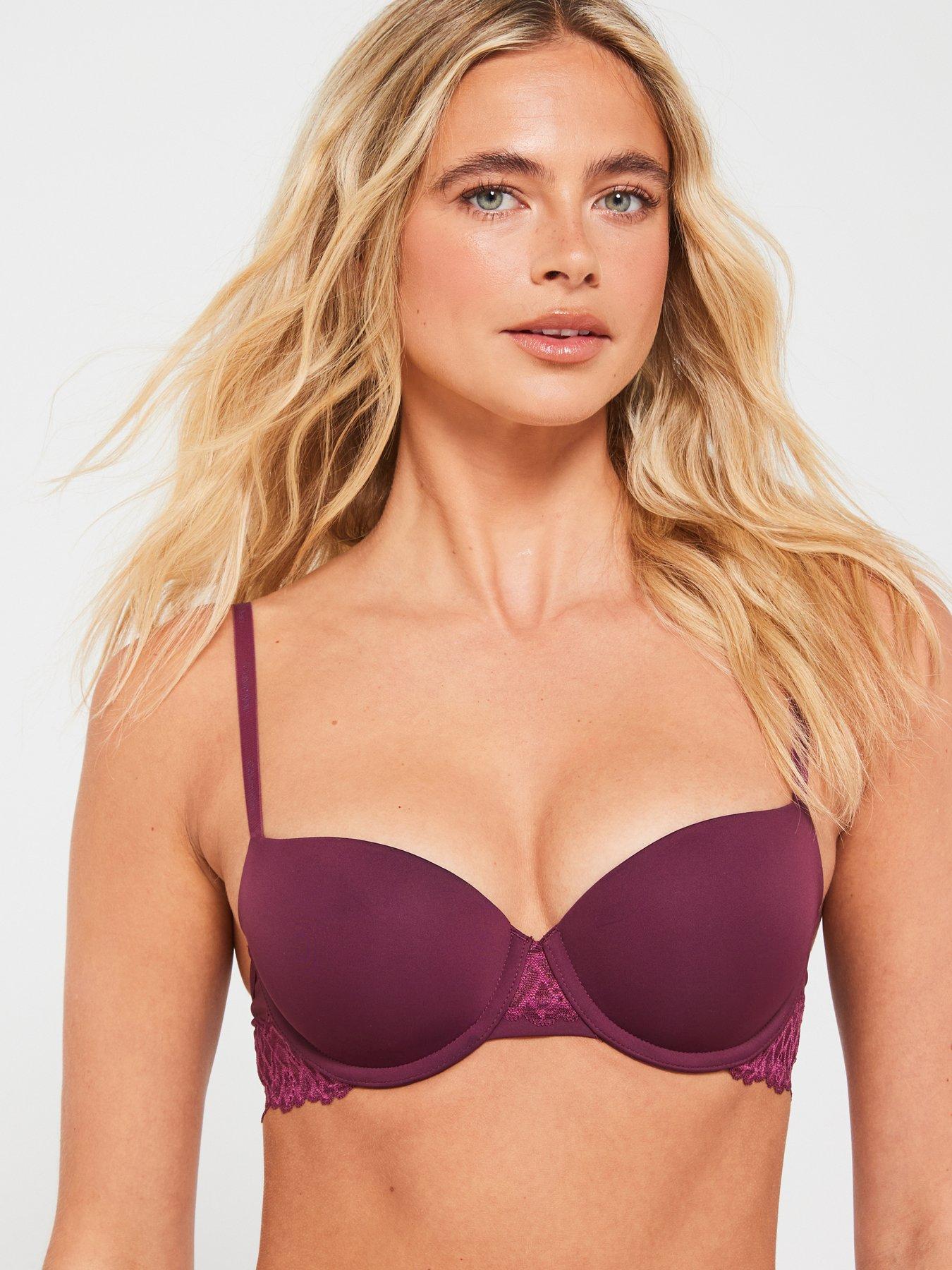 calvin-klein-lightly-lined-balconette-lace-bra-redfront