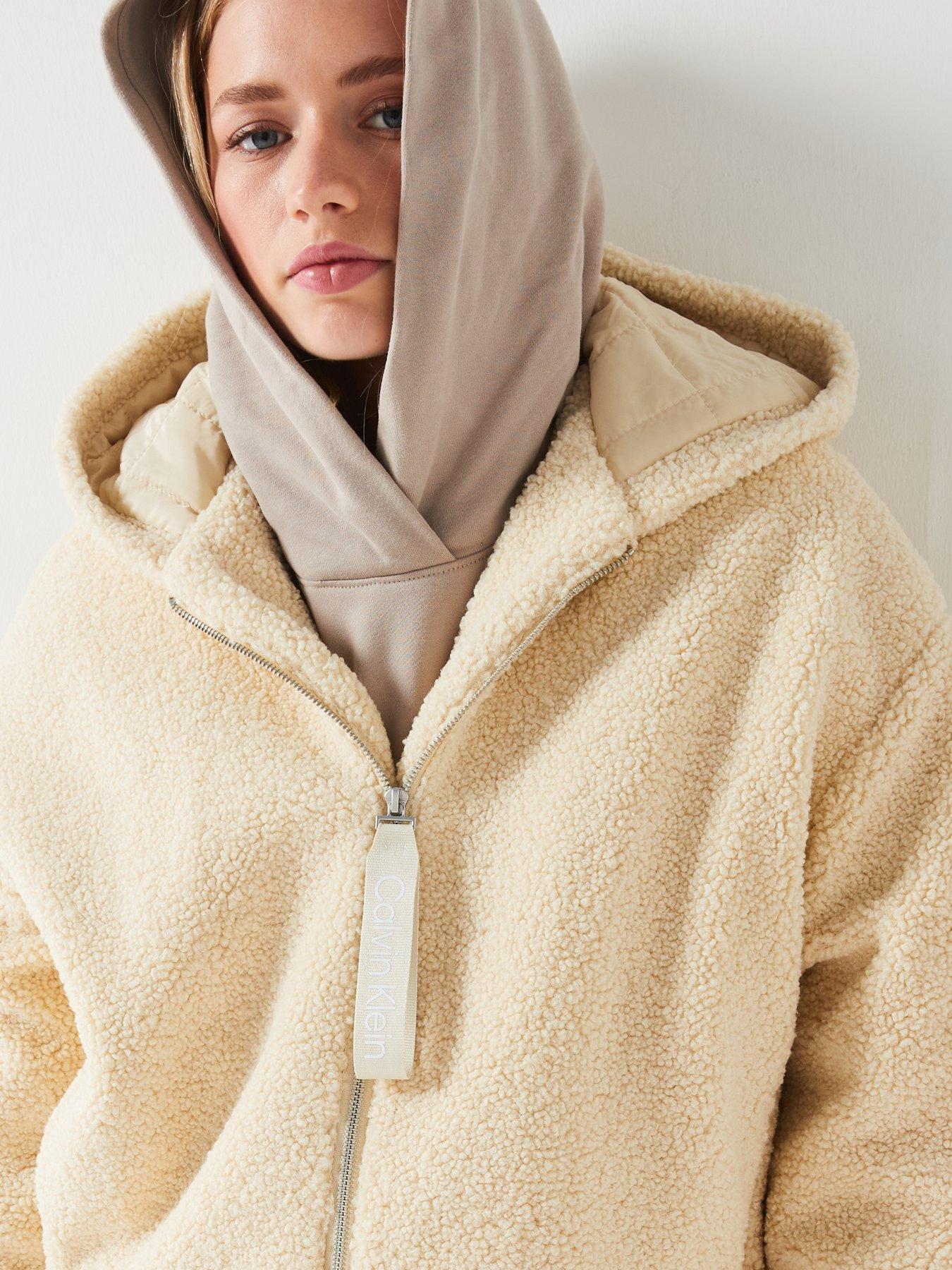 calvin-klein-jeans-sherpa-zip-through-hoodie-creamdetail