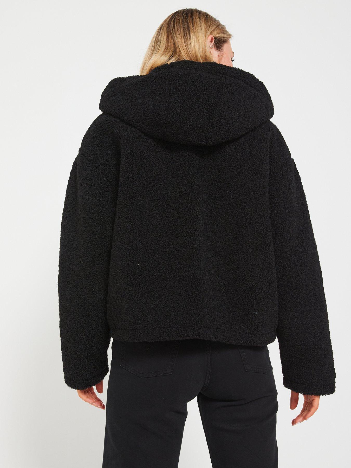 calvin-klein-jeans-sherpa-zip-through-hoodie-blackstillFront