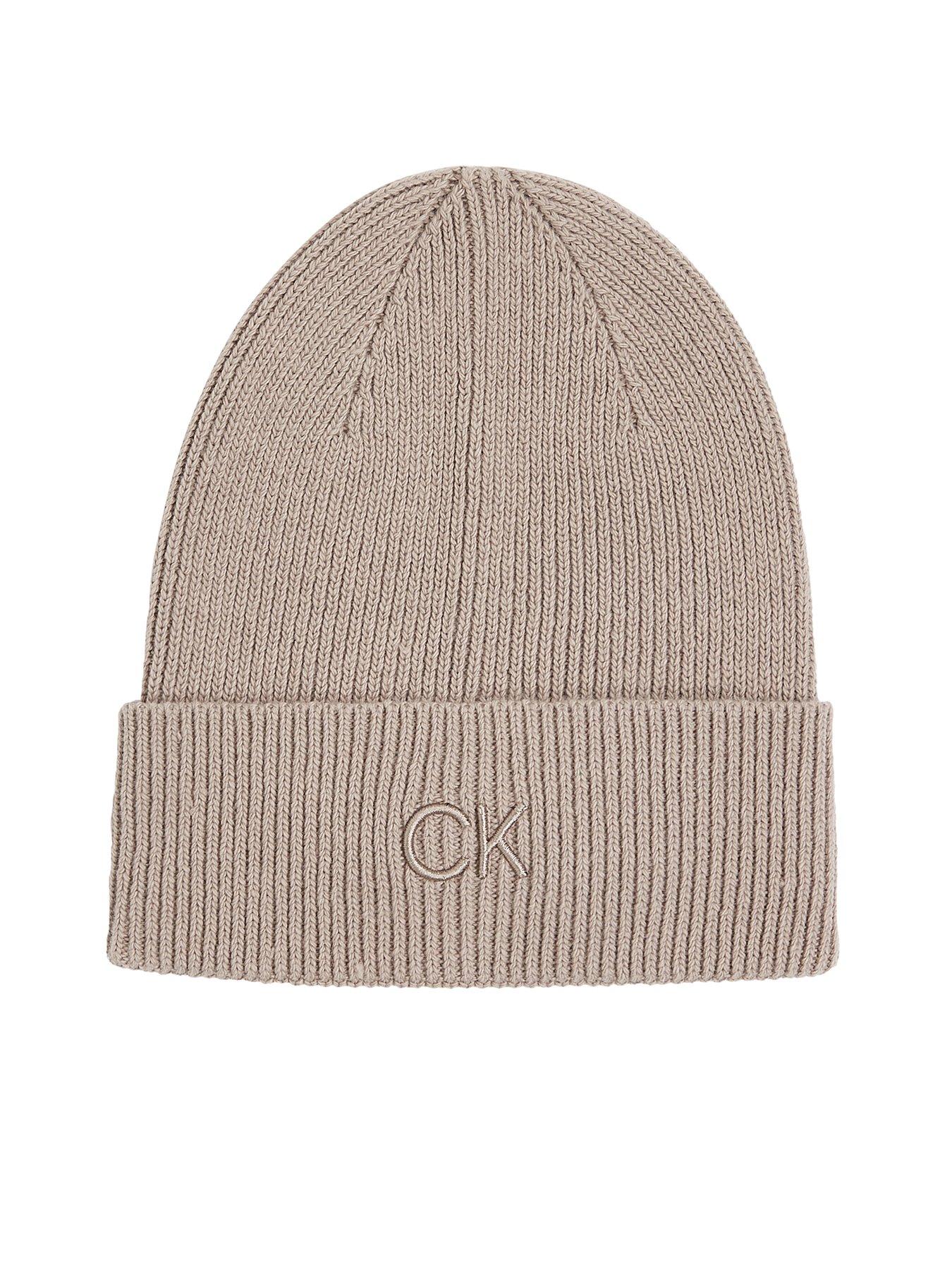 calvin-klein-embroidery-ribbed-beanie-grey