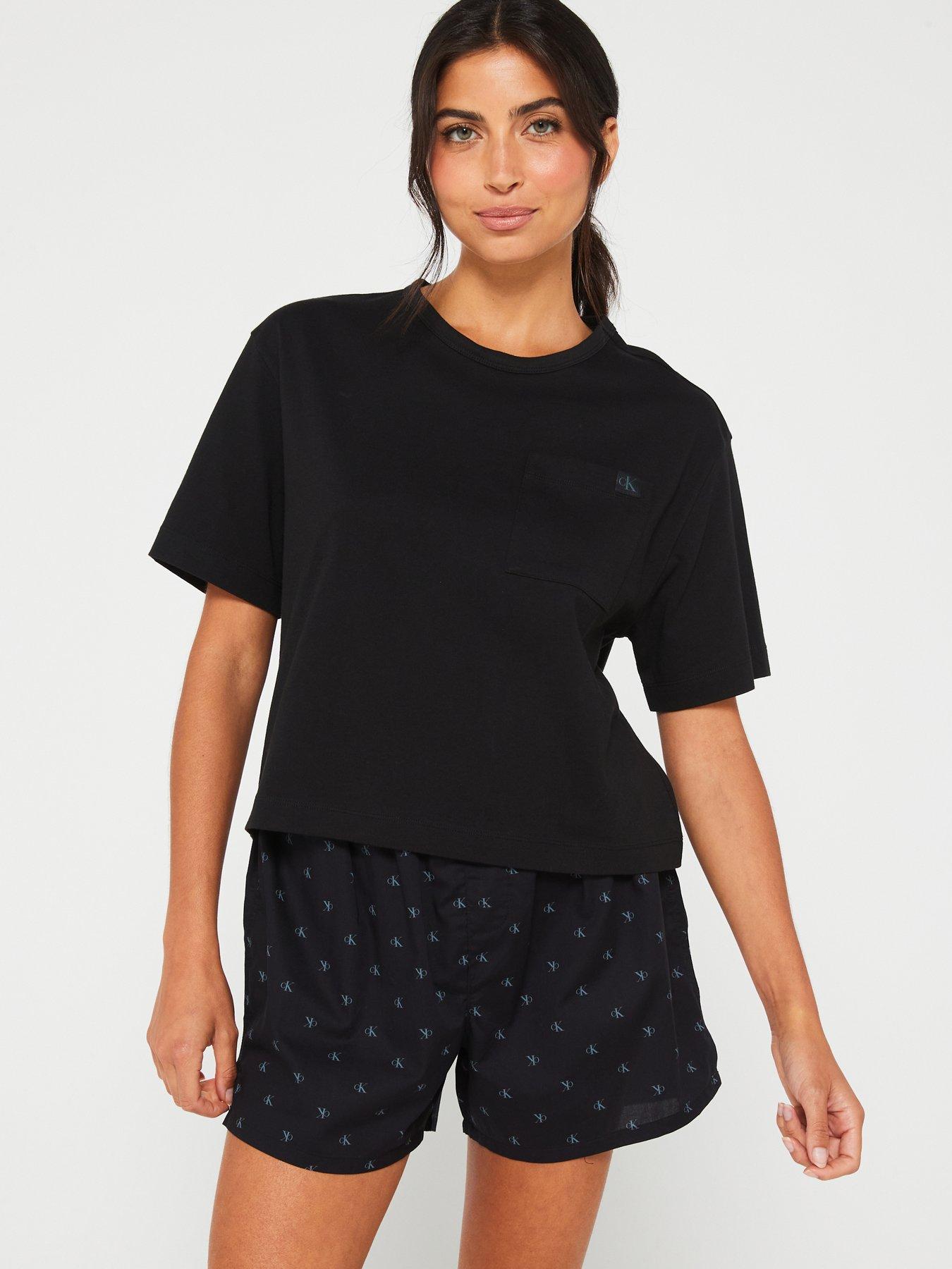 calvin-klein-short-sleeve-pyjama-set-black